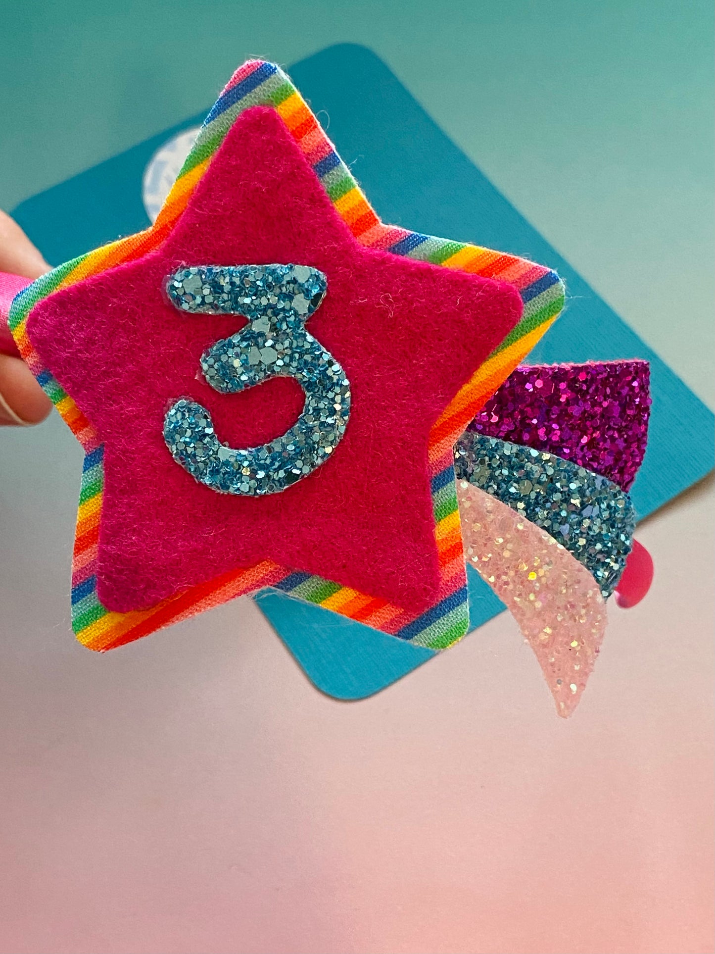 Sale: Age 3 Star Rosette on Headband