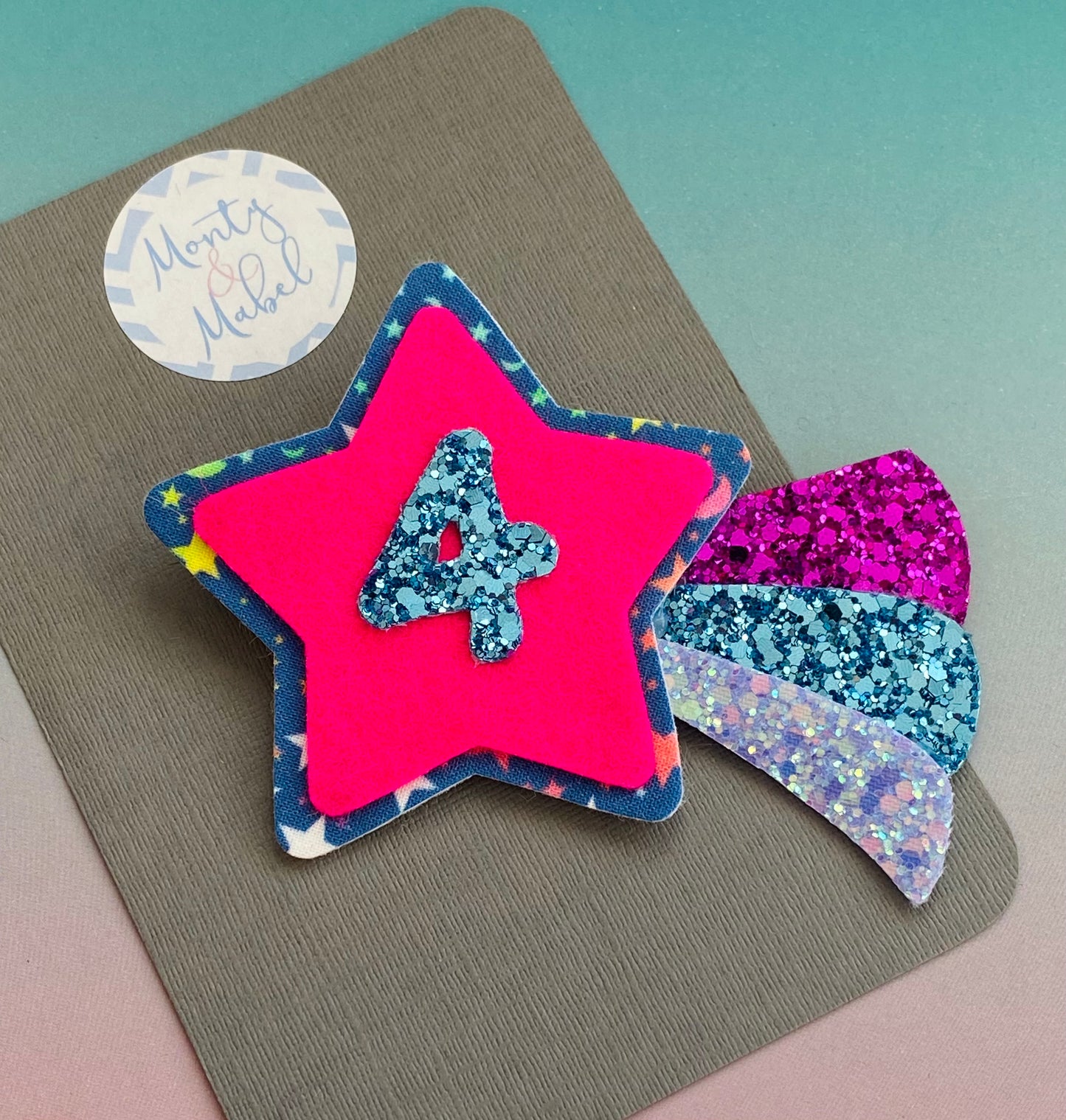 Sale: Age 4 Star Rosette on Pin Broach