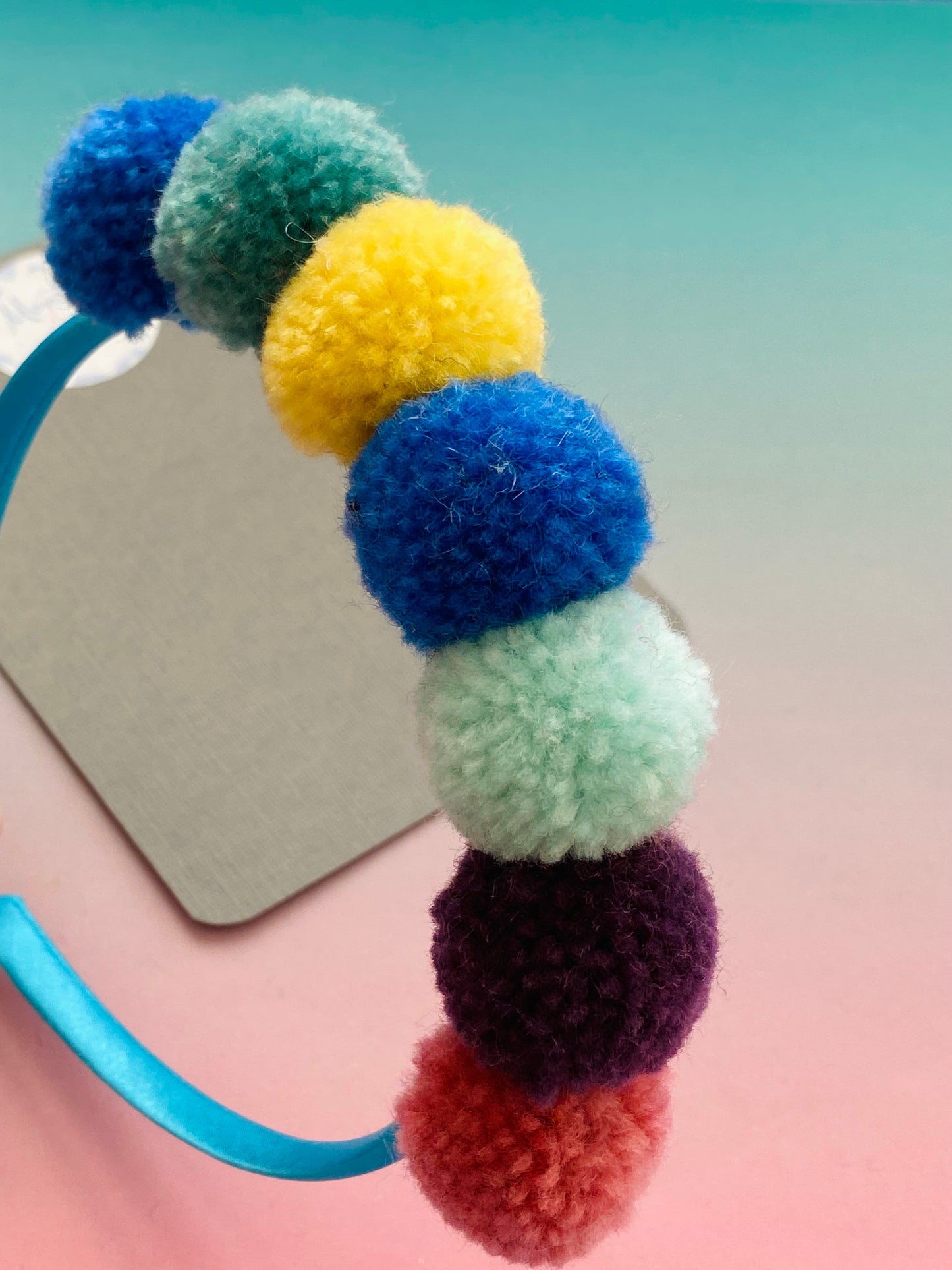 Sale: Rainbow Mix Pom Pom Headband