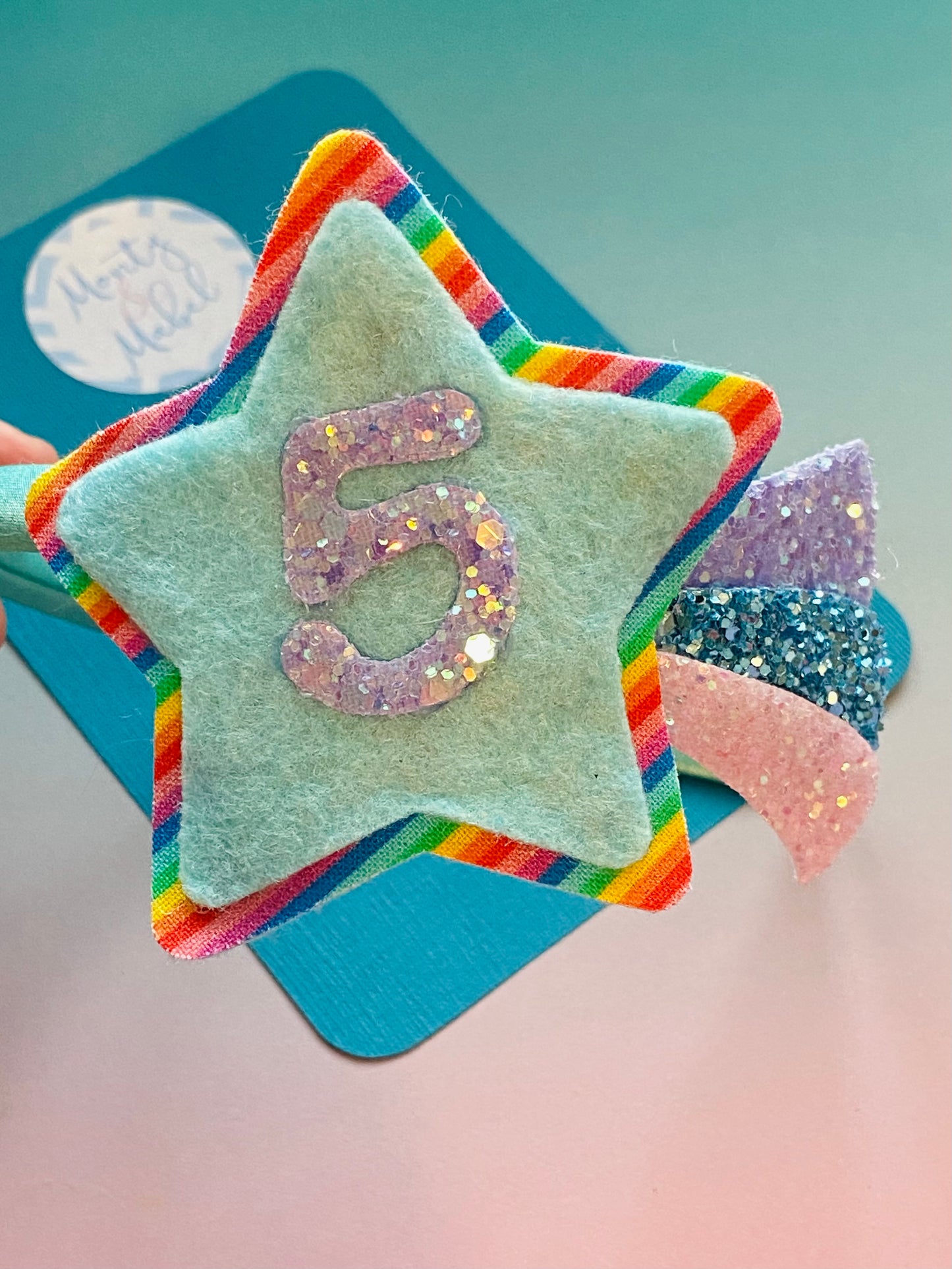 Sale: Age 5 Star Rosette on Headband