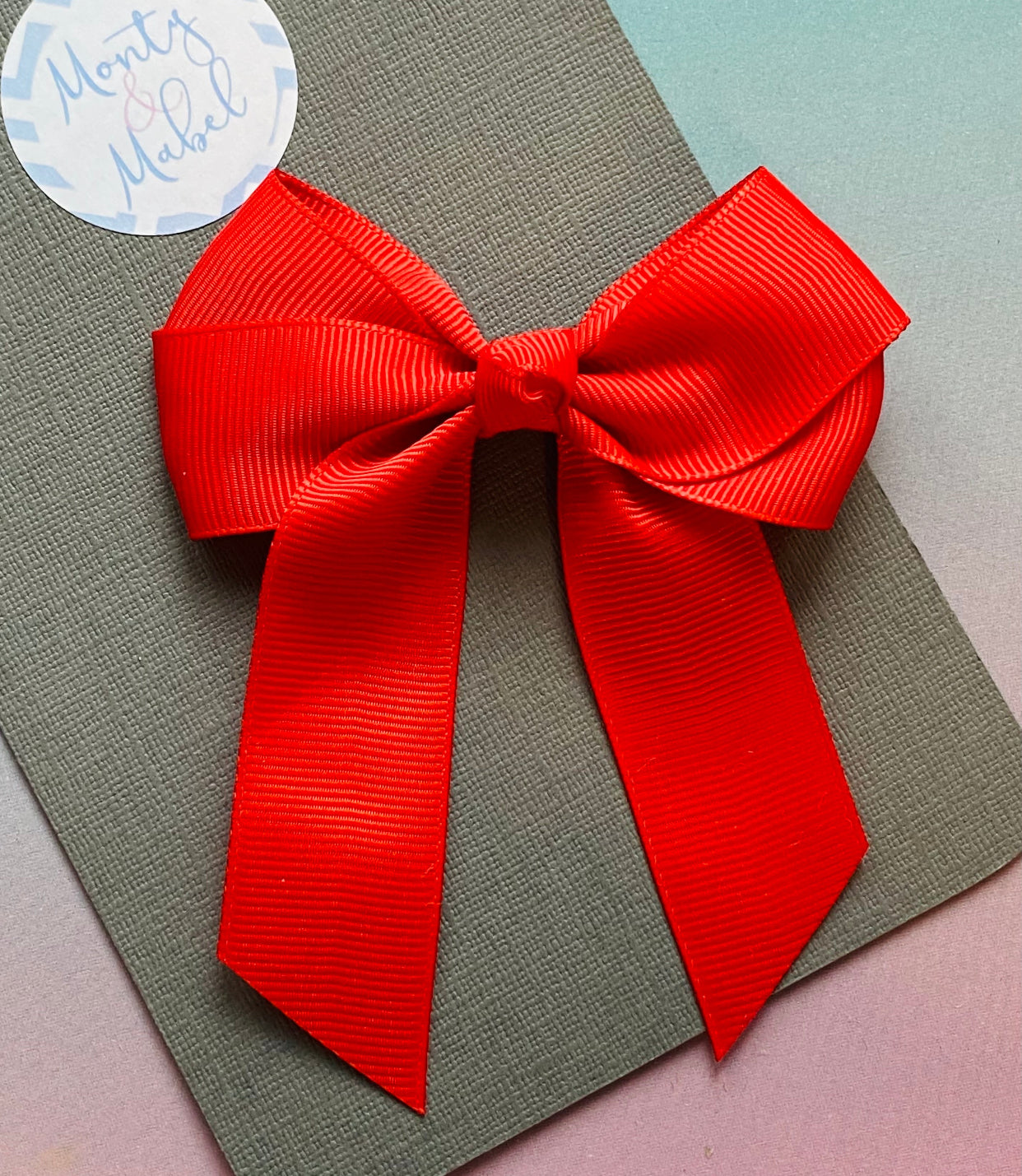 Sale: Red Grosgrain Ribbon Bow