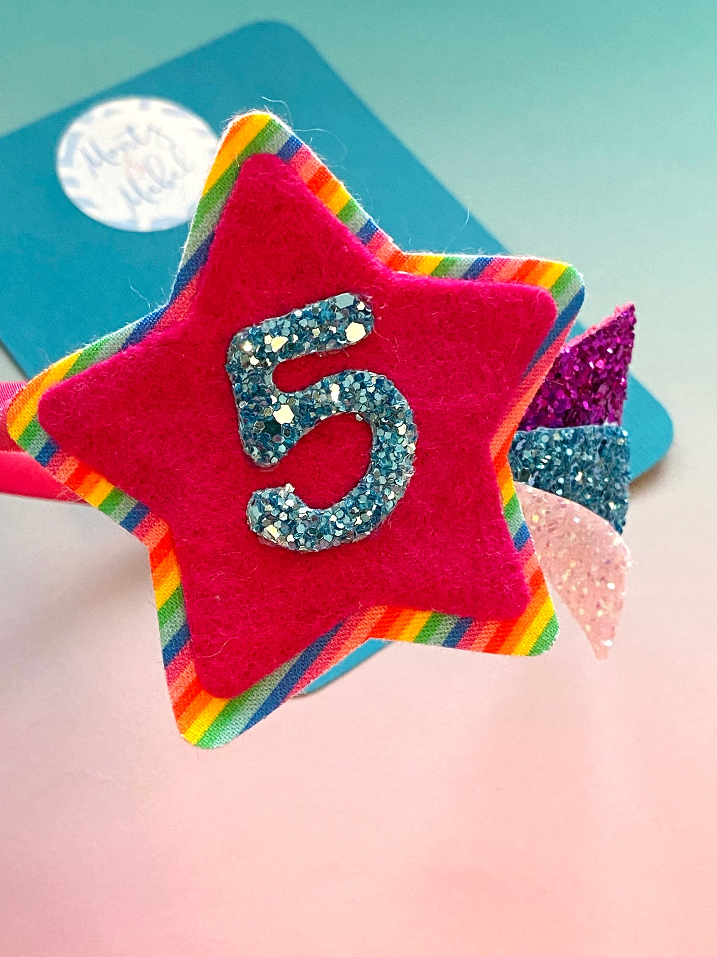 Sale: Age 5 Star Rosette on Headband