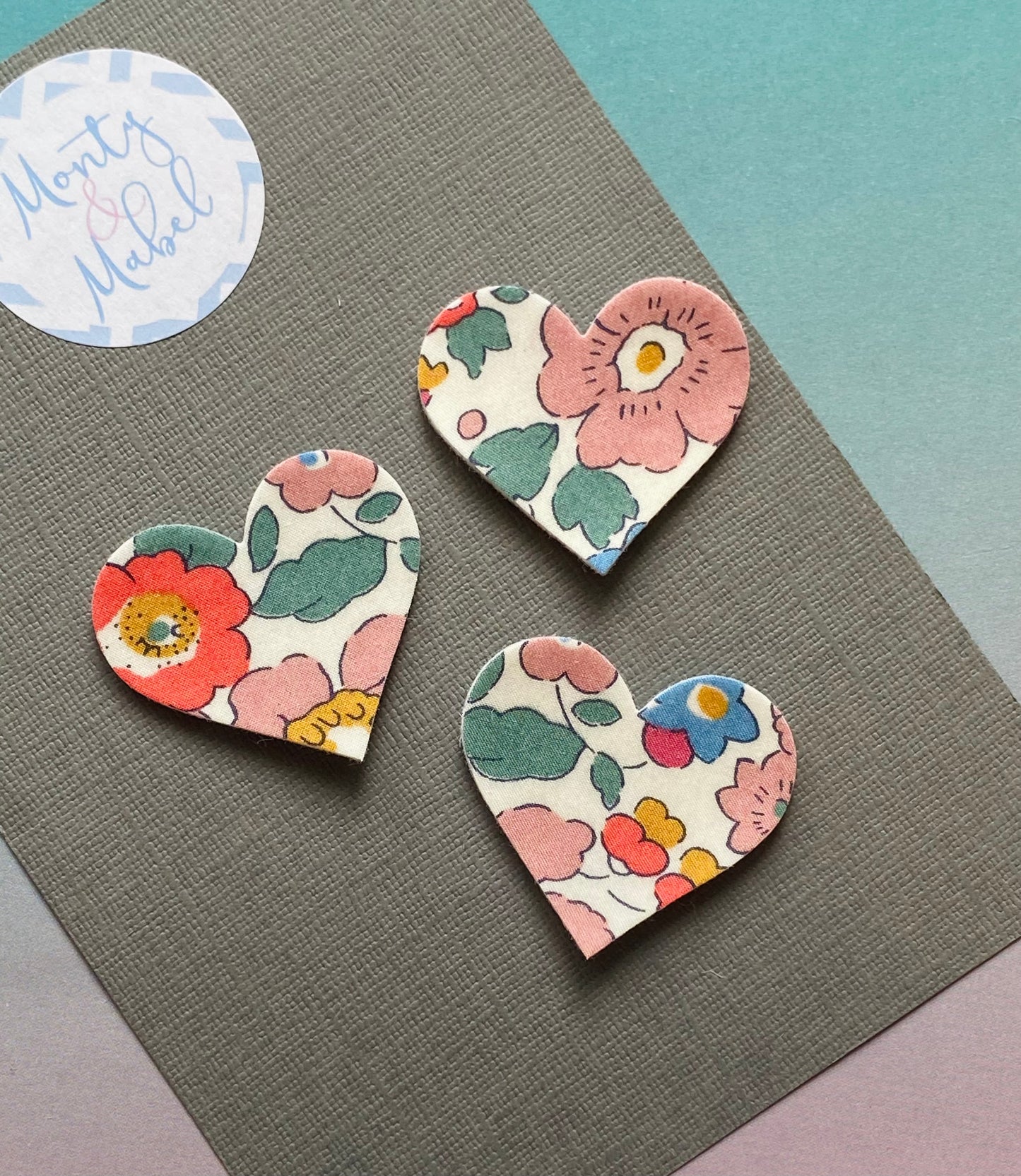 Sale: Liberty Floral Heart Fringe Clip (Single)