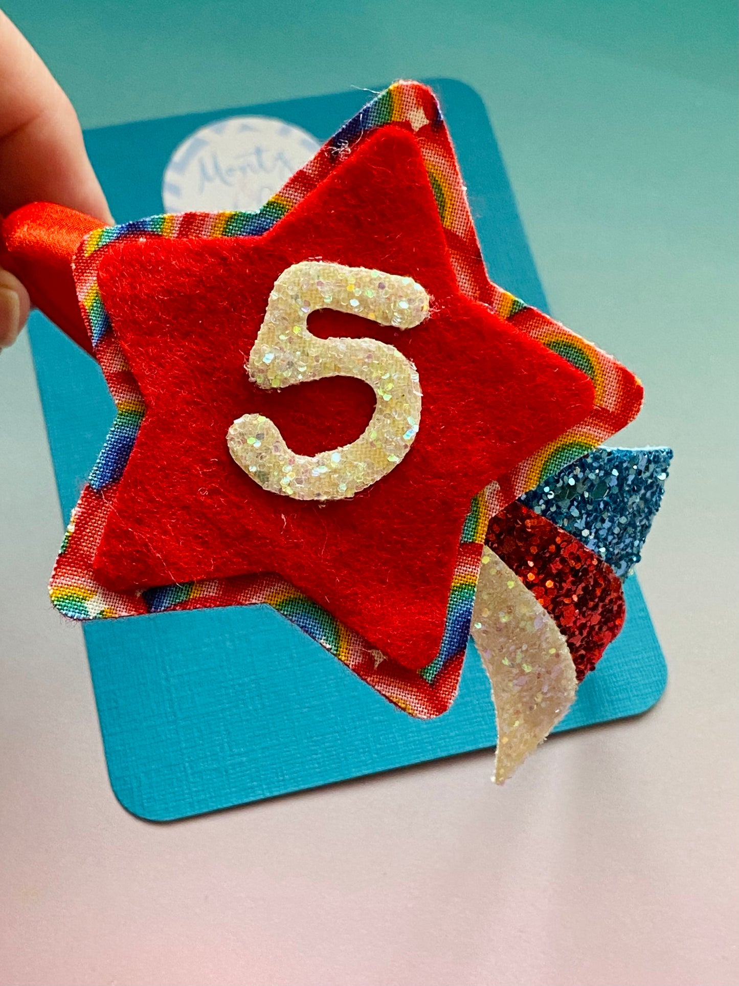 Sale: Age 5 Star Rosette on Headband