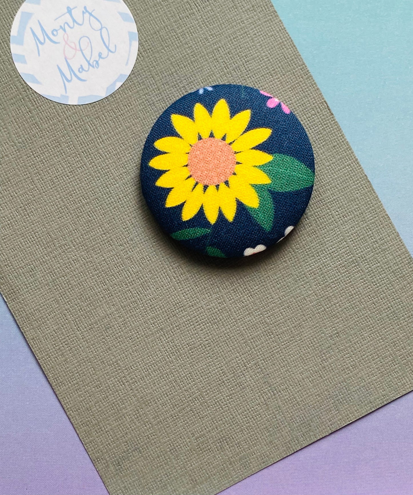 Sale: Navy Sunflower Large Bobble (Single)