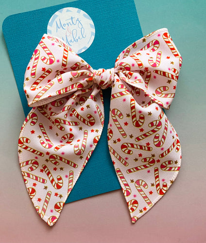 Candy Canes Large Bow