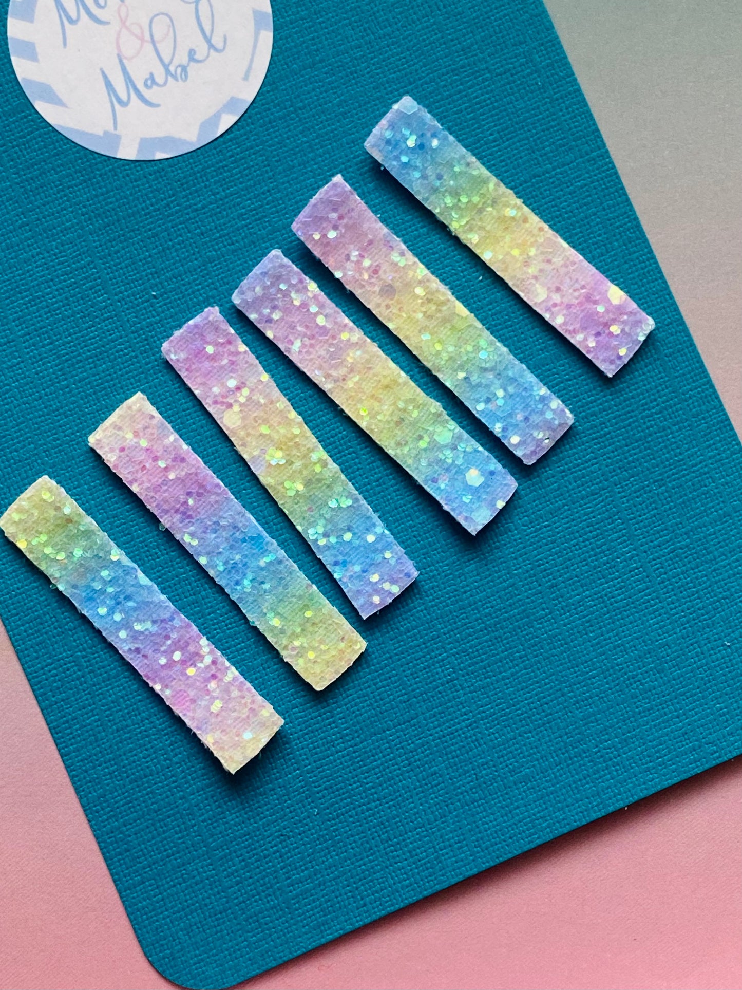 Sale: Rainbow Ombre Glitter Fringe Clip