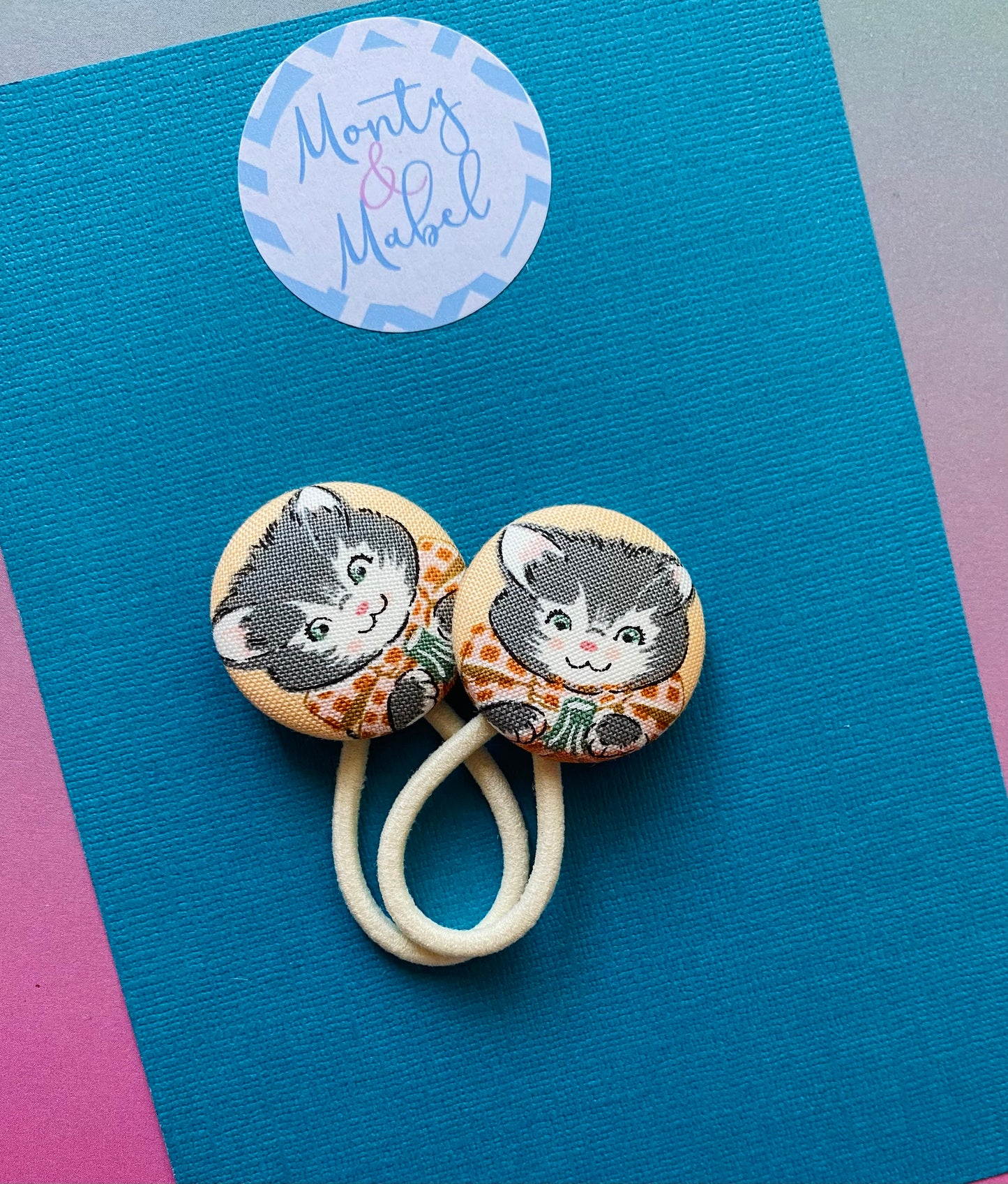 Vintage Style Cat & Pumpkin (Small & Large Bobbles Only)