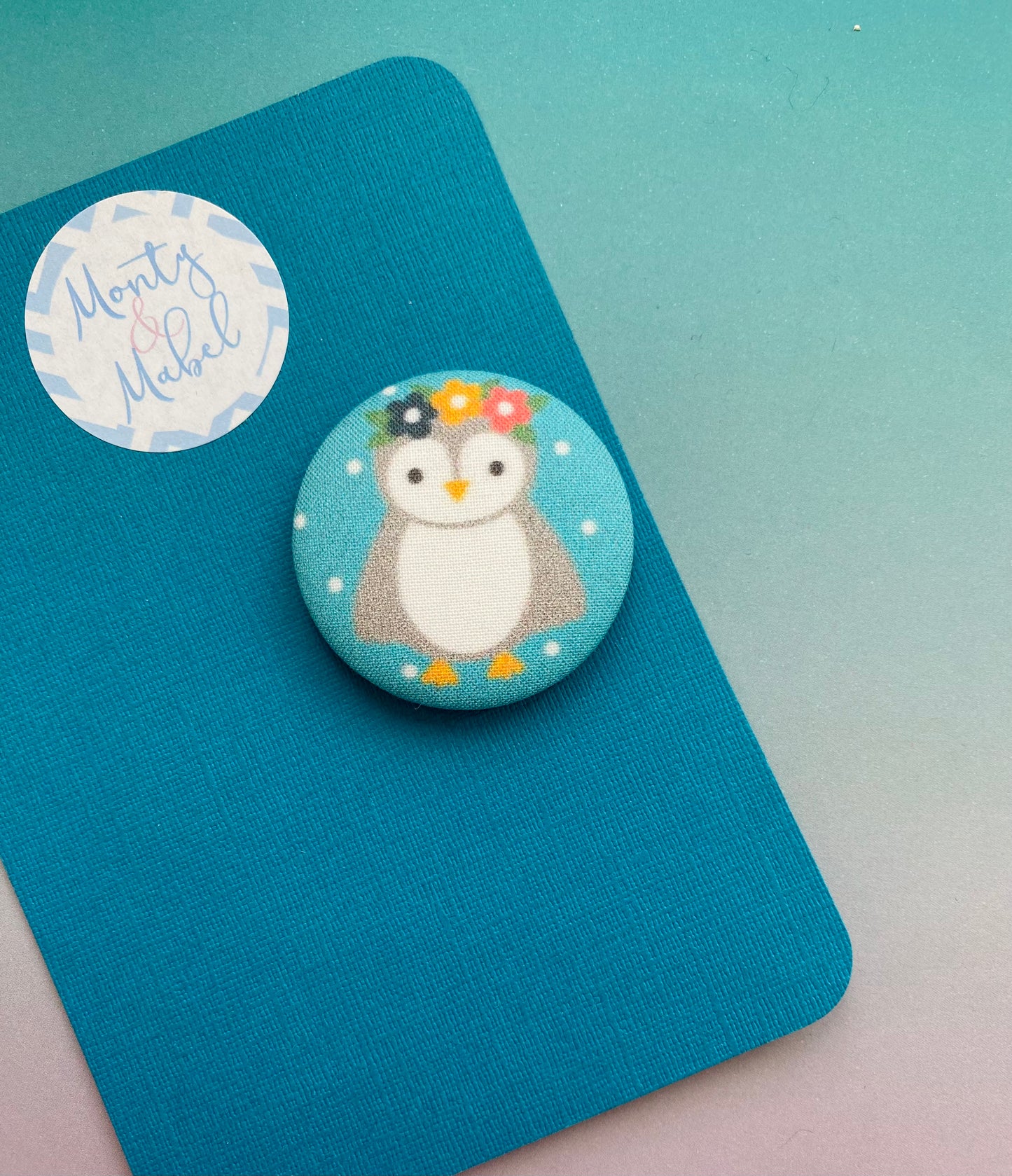 Sale: *SECONDS* Turquoise Owl Large Bobble (Single