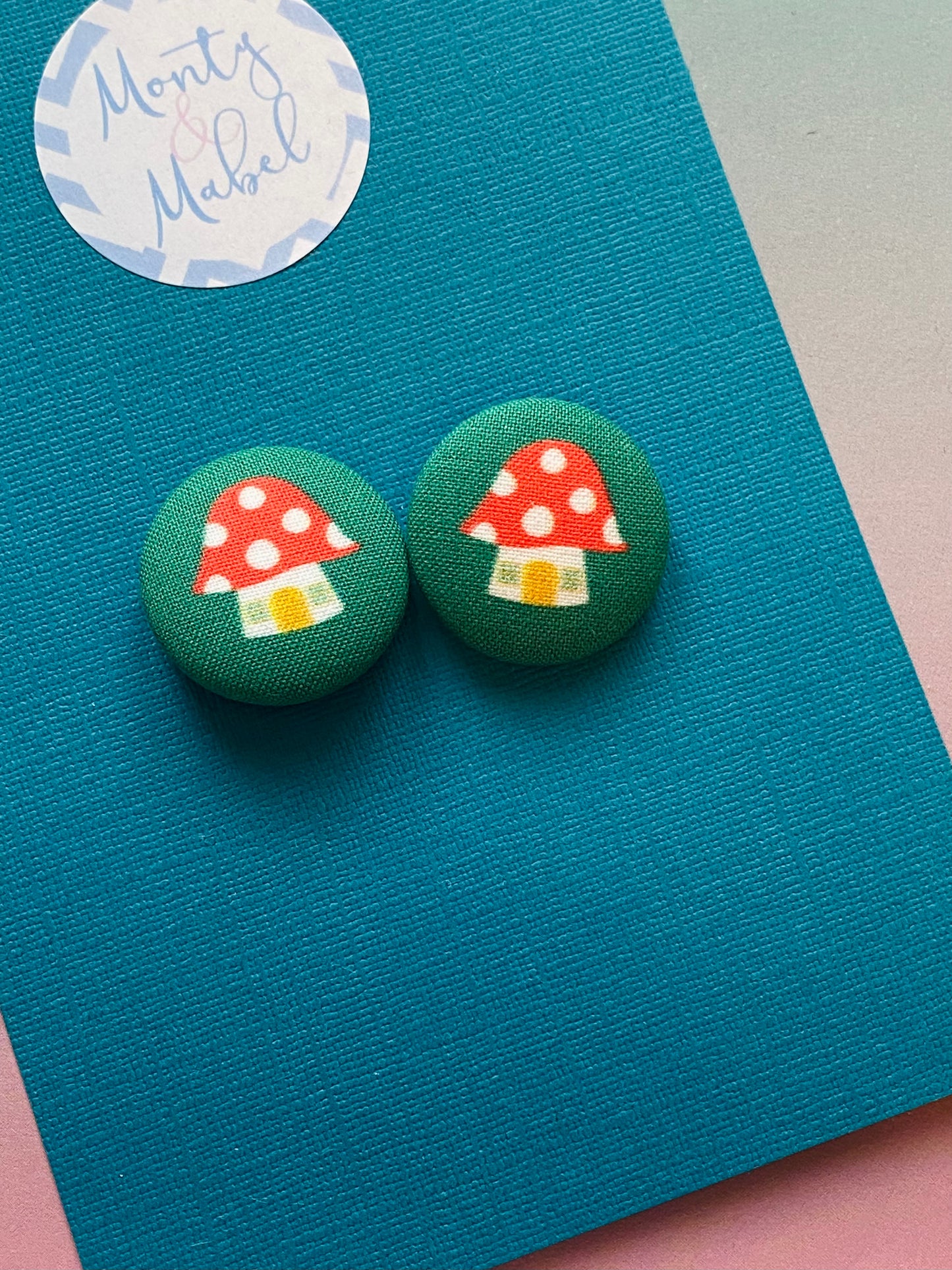 Sale: Green Mushroom Small Bobbles (Pair)