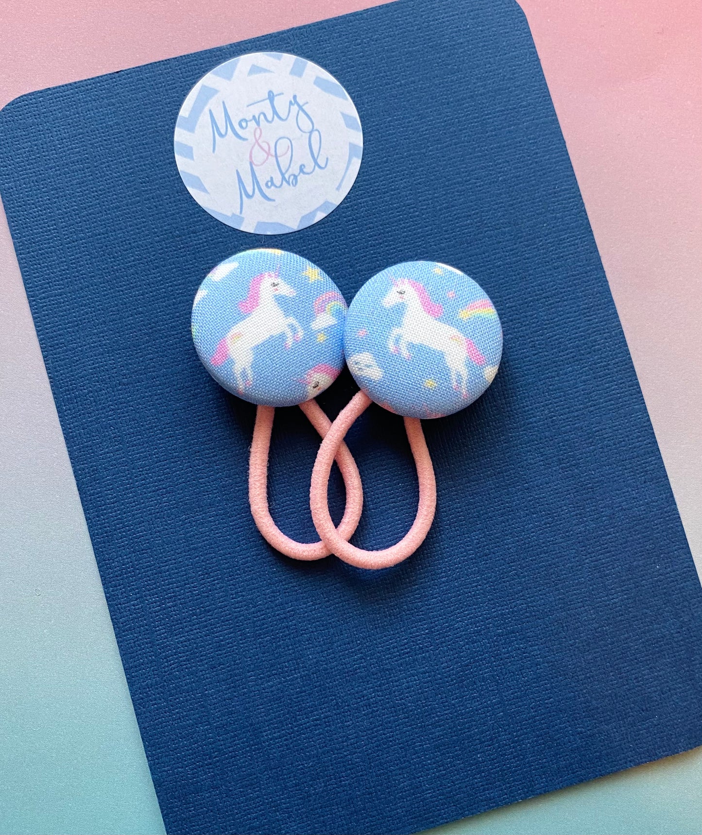 Pale Blue Unicorns & Rainbows