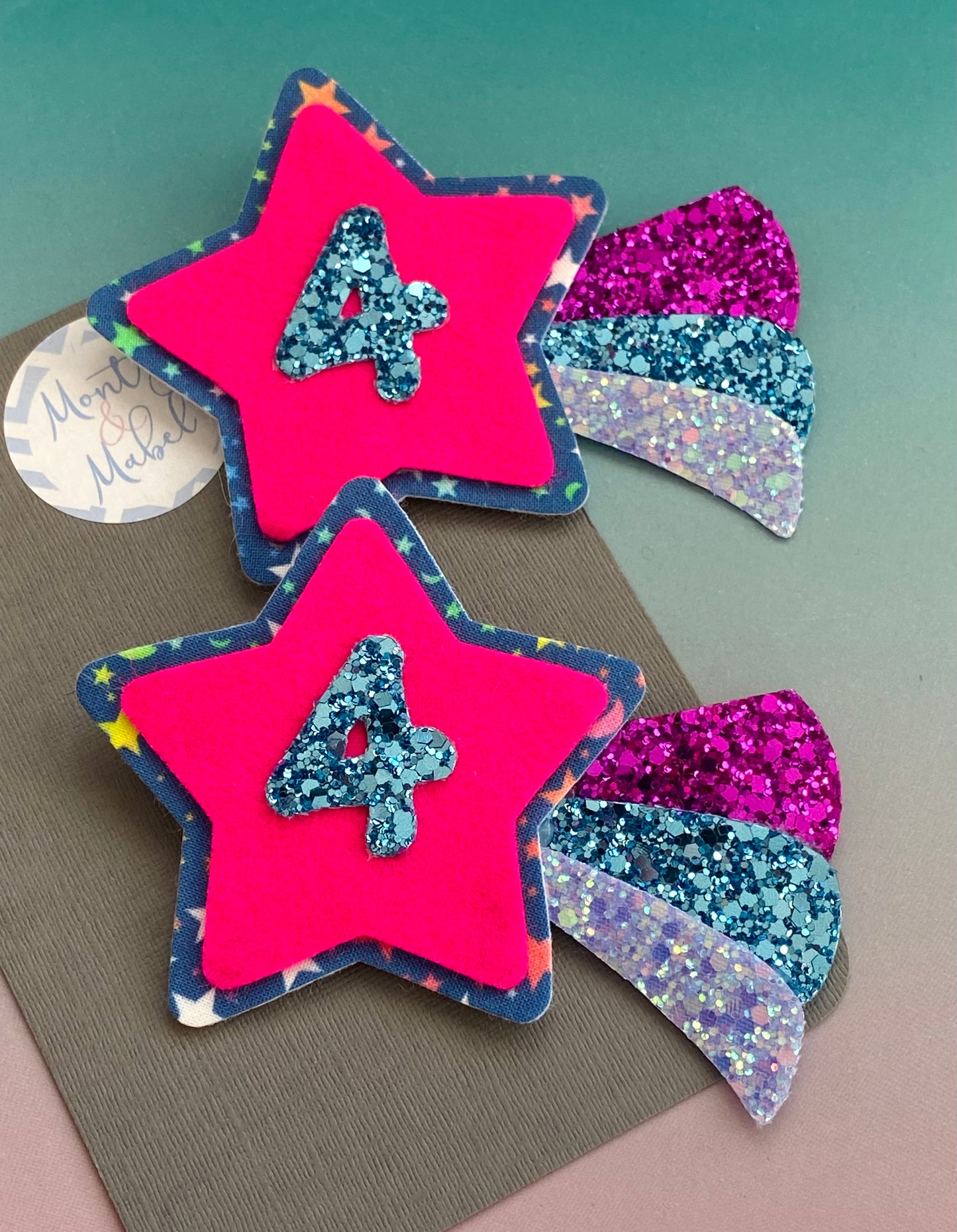Sale: Age 4 Star Rosette on Pin Broach