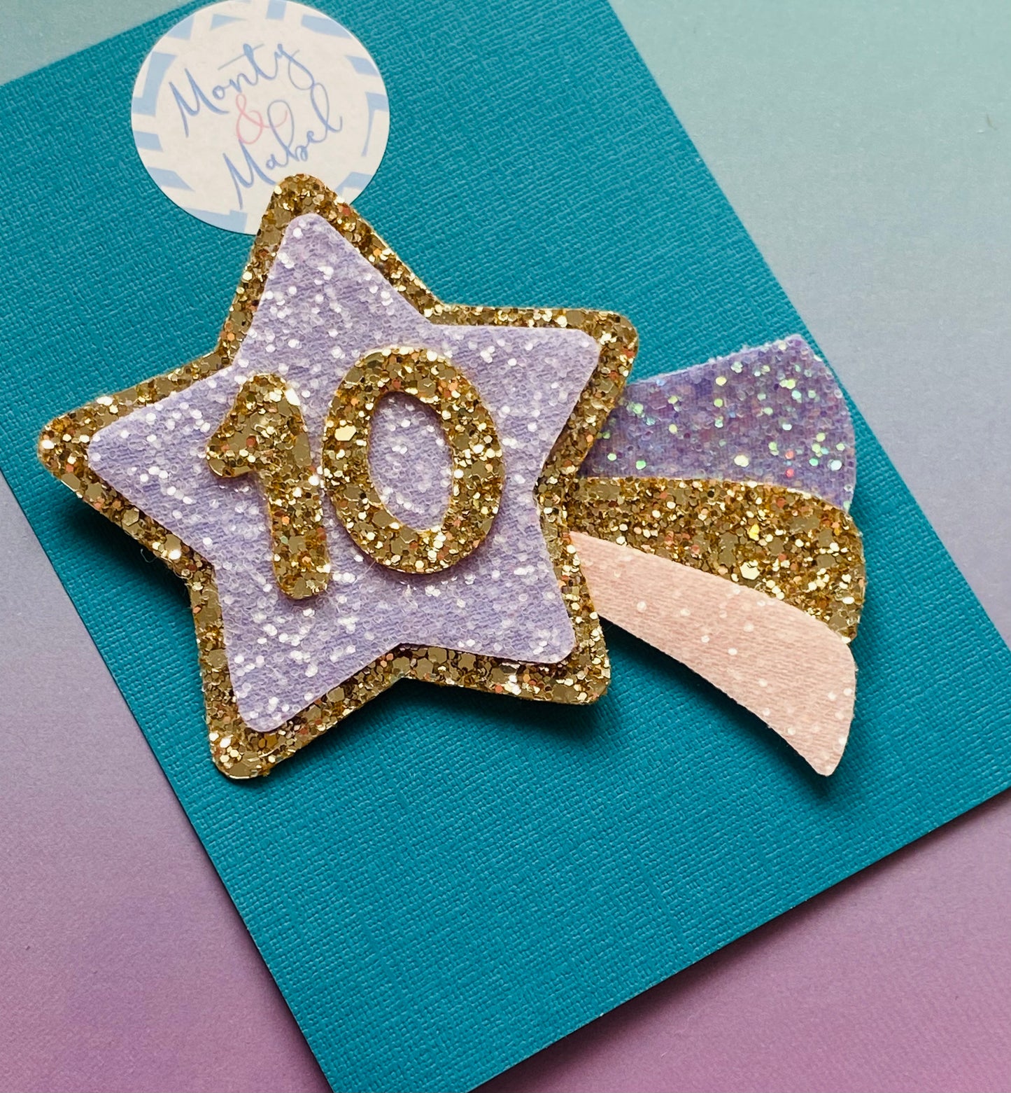 Sale: Age 10 Star Rosette on Pin Broach