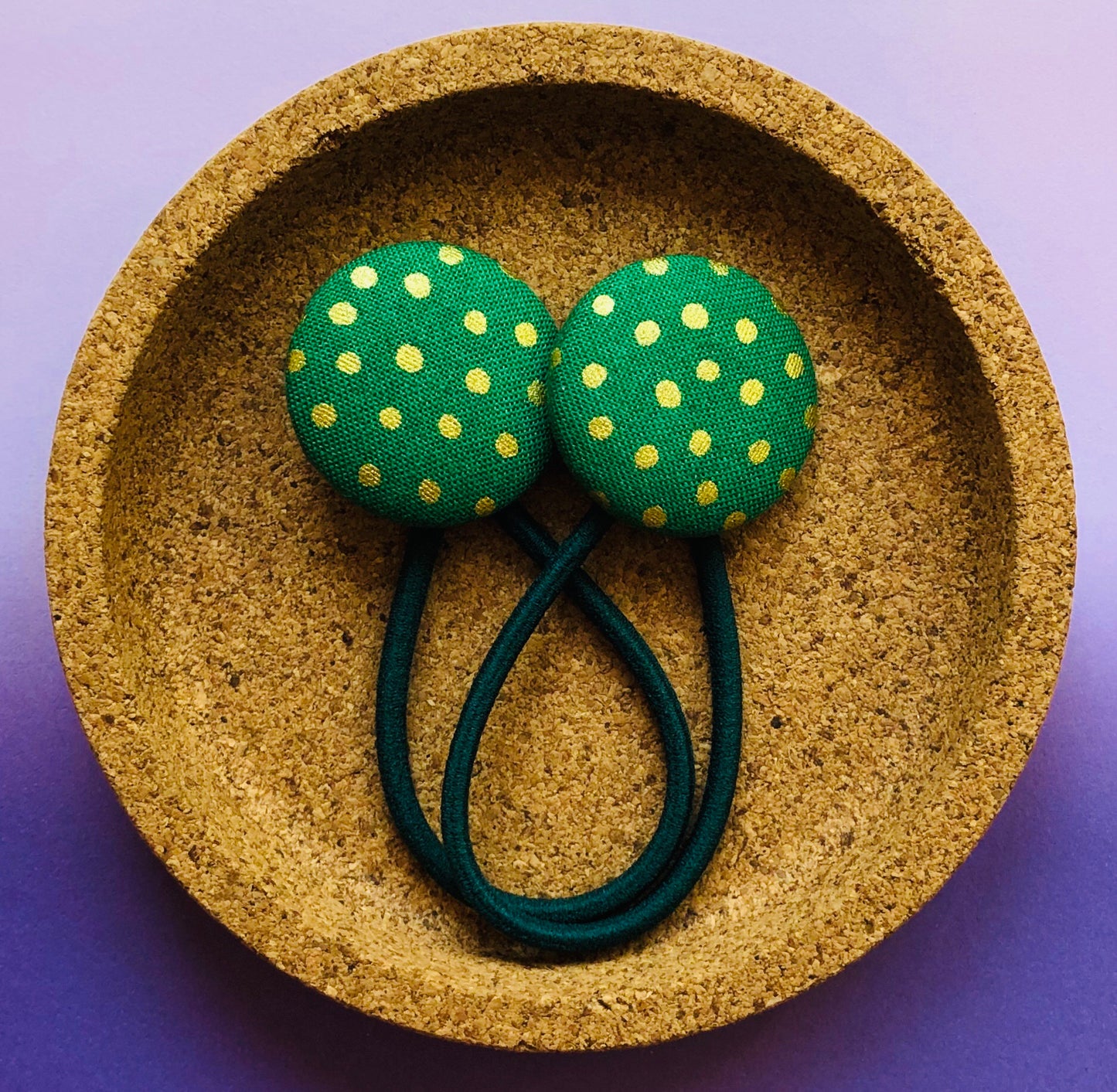Green & Gold Polka Dot (Makower)