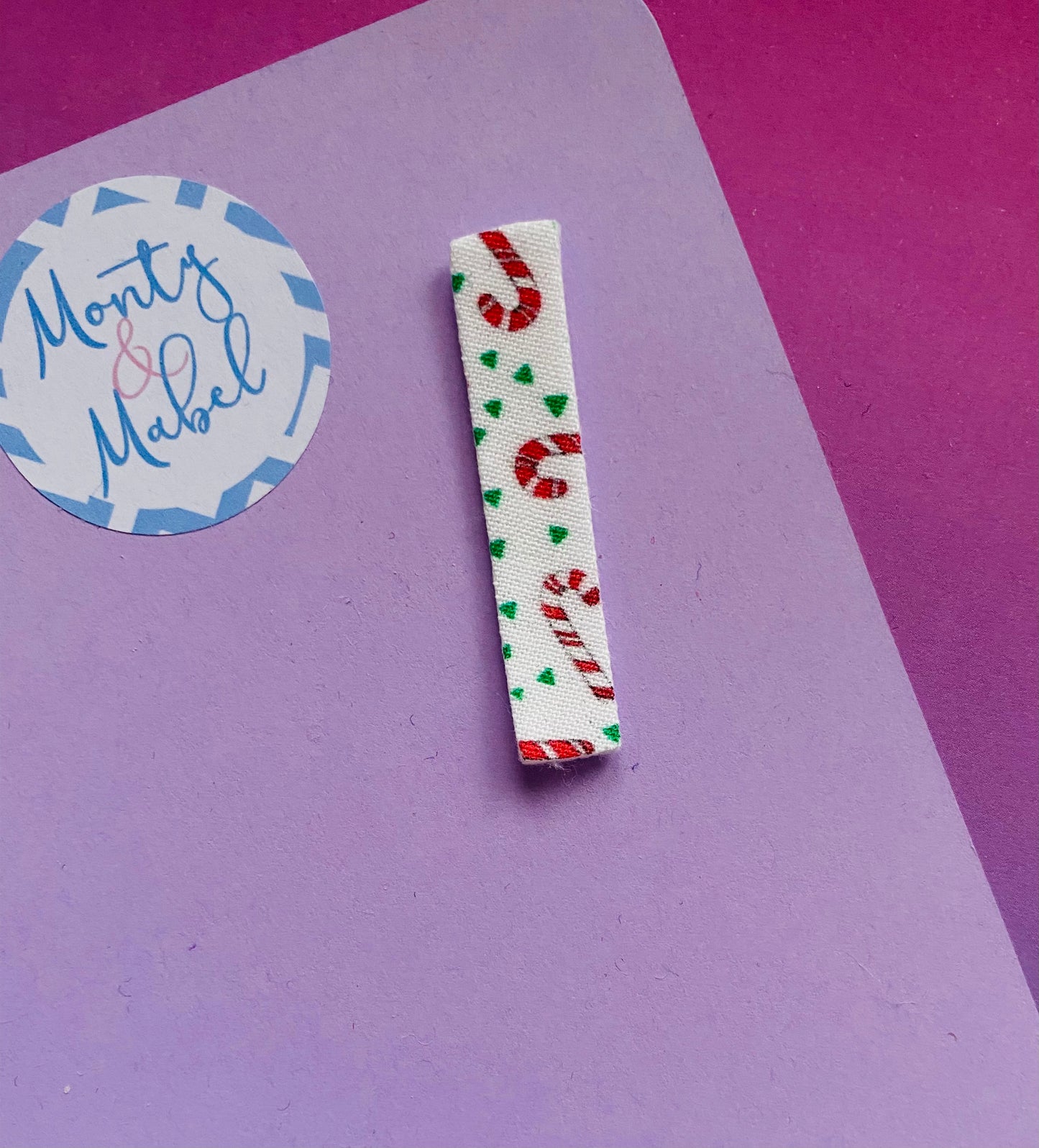 Sale: Candy Canes Plain Fringe Clip