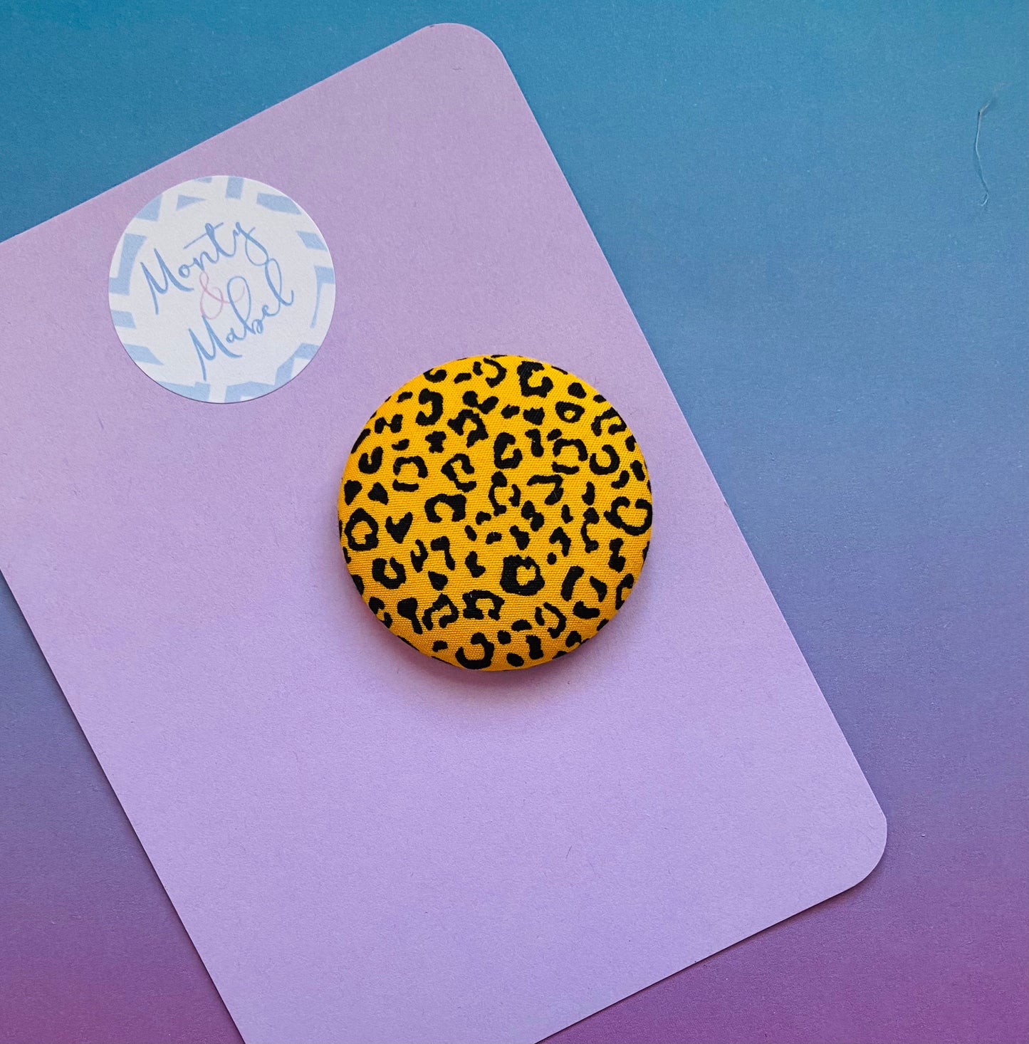 Sale: Mustard Leopard Print Large Bobble (Single)