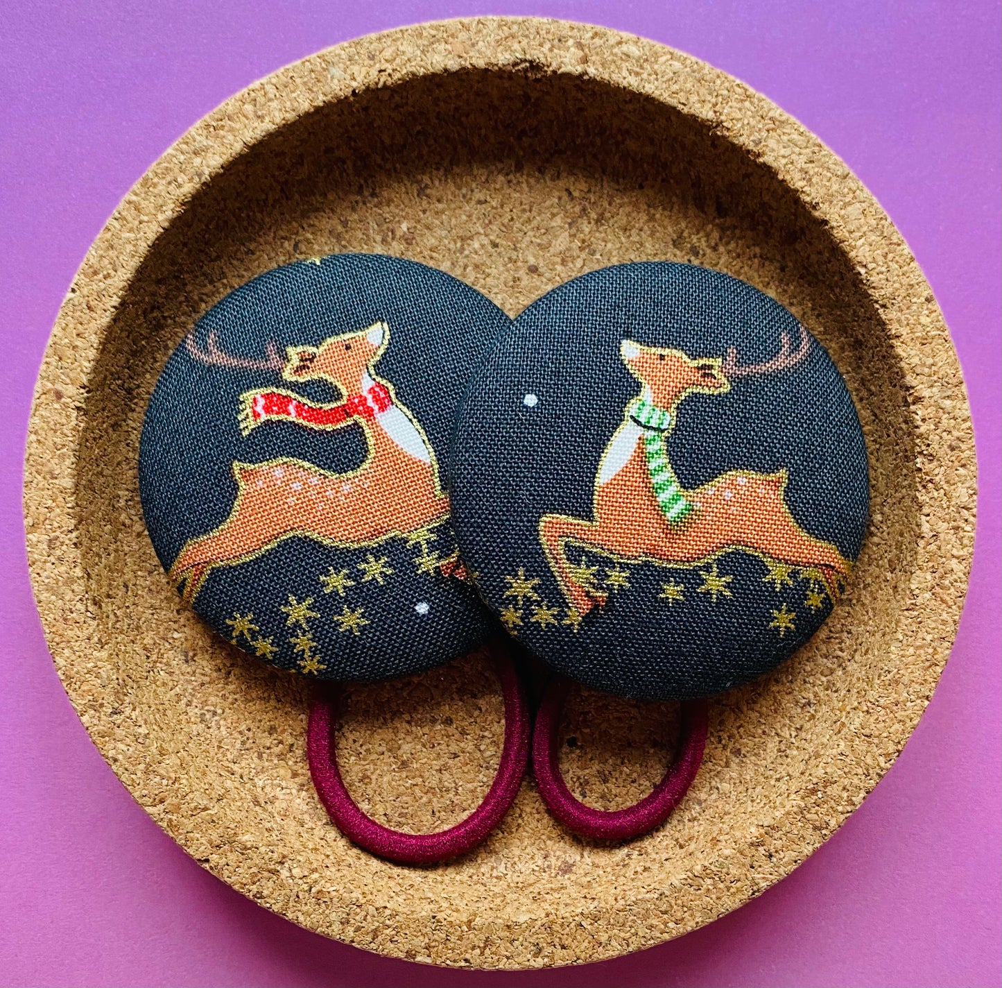Flying Reindeers on Grey