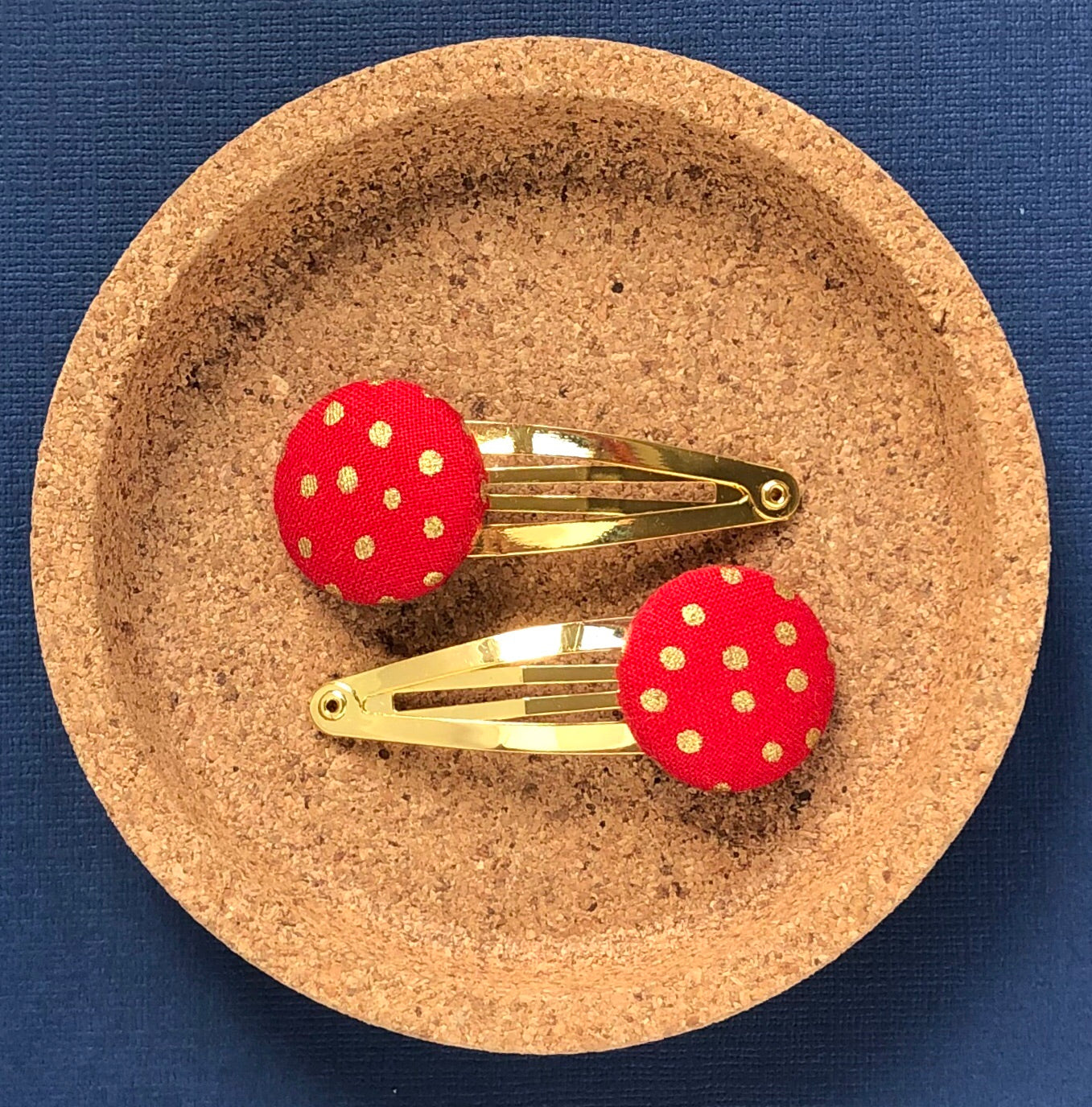 Red & Gold Polka Dot (Makower)