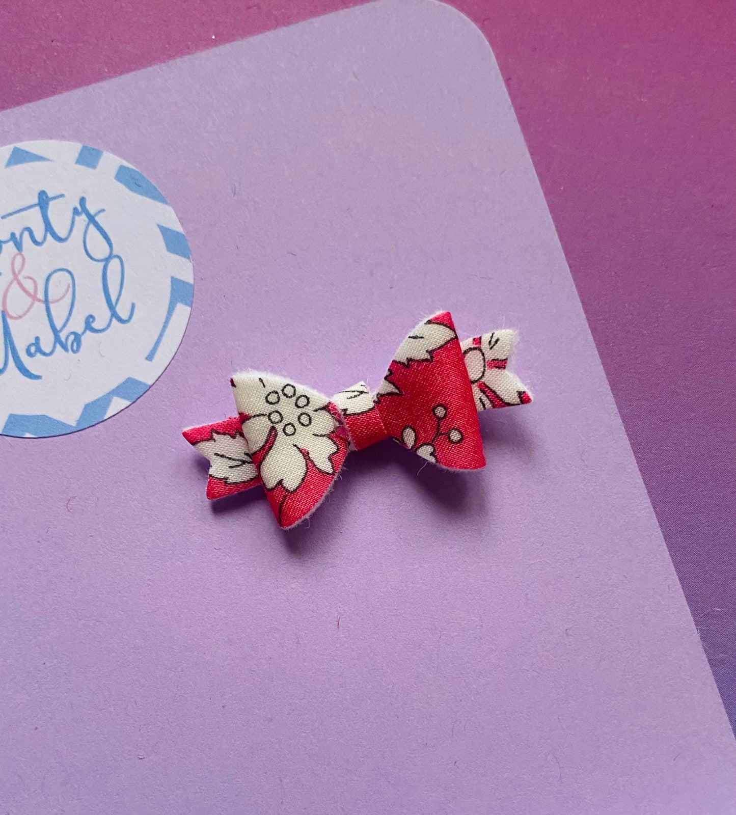 Sale: Liberty Hot Pink Capel Diddy Bow Fringe Clip