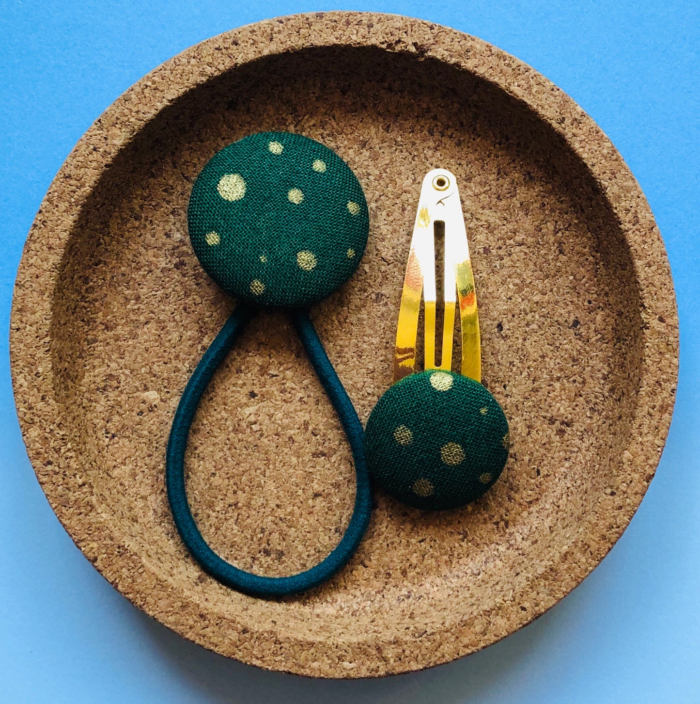 Green & Gold Polka Dot