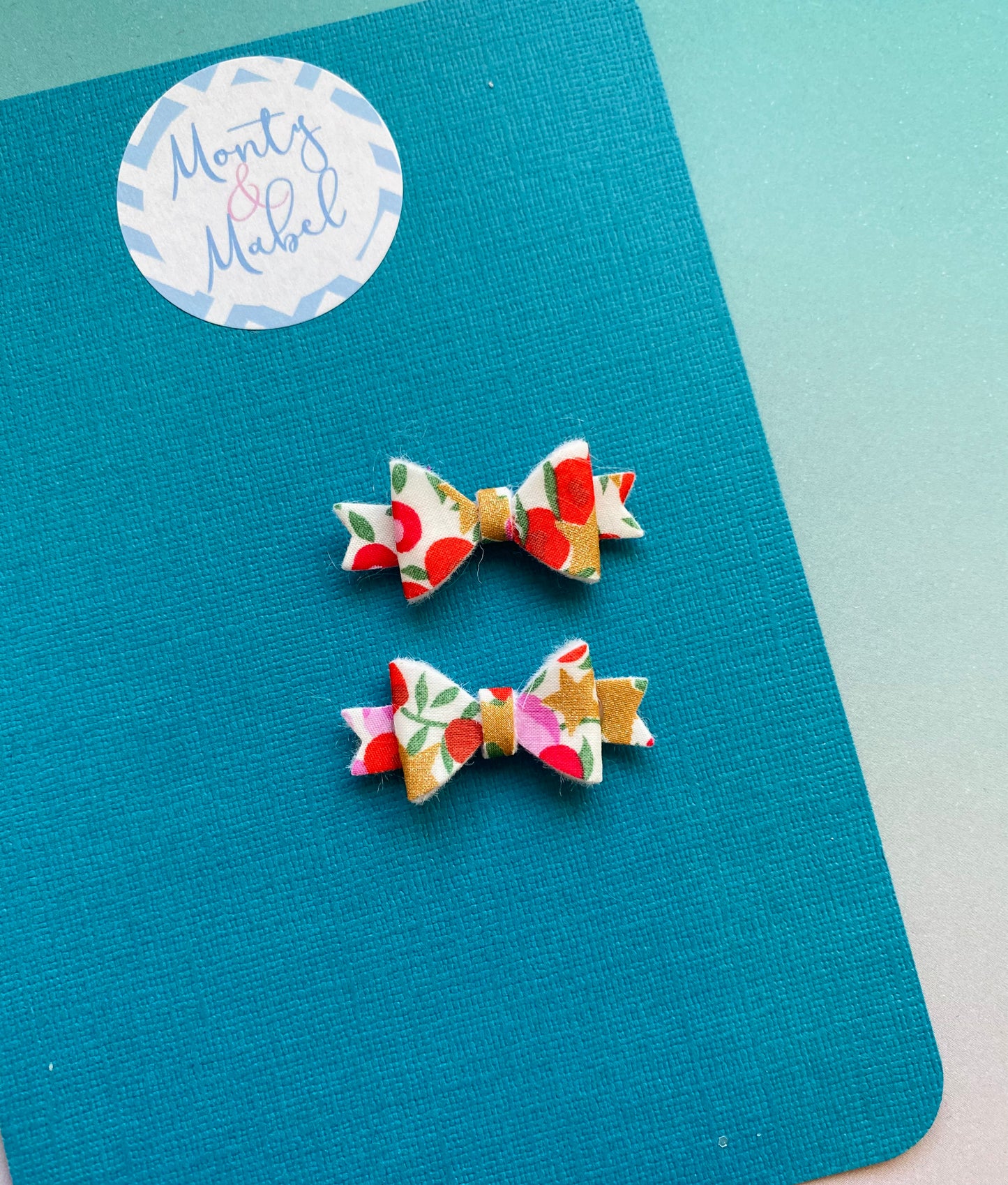 Sale: Liberty Floral Diddy Bow Fringe Clip