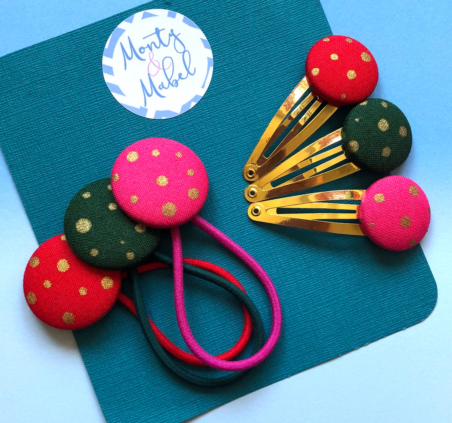 Green & Gold Polka Dot