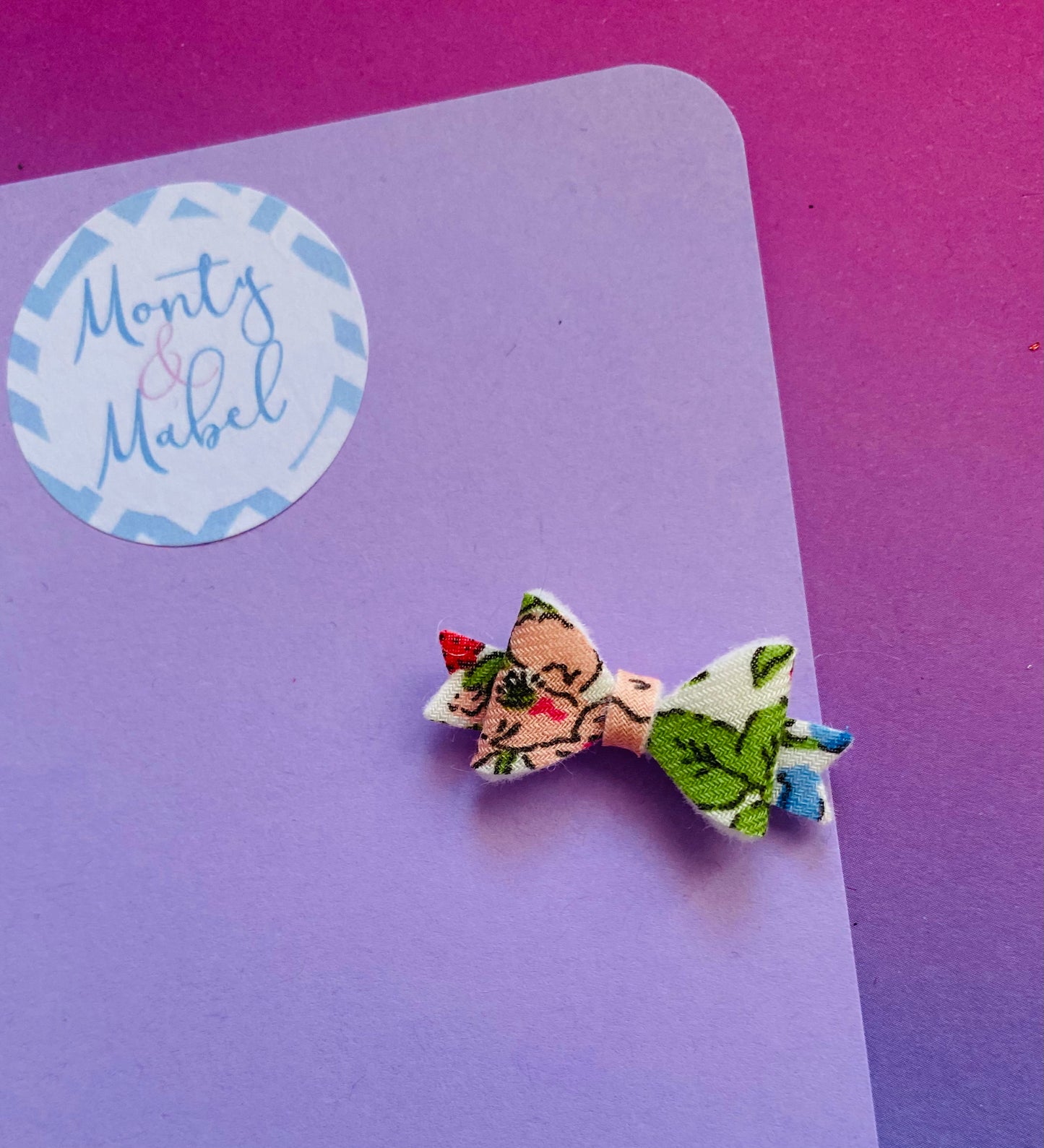 Sale: Boden Floral Diddy Bow Fringe Clip