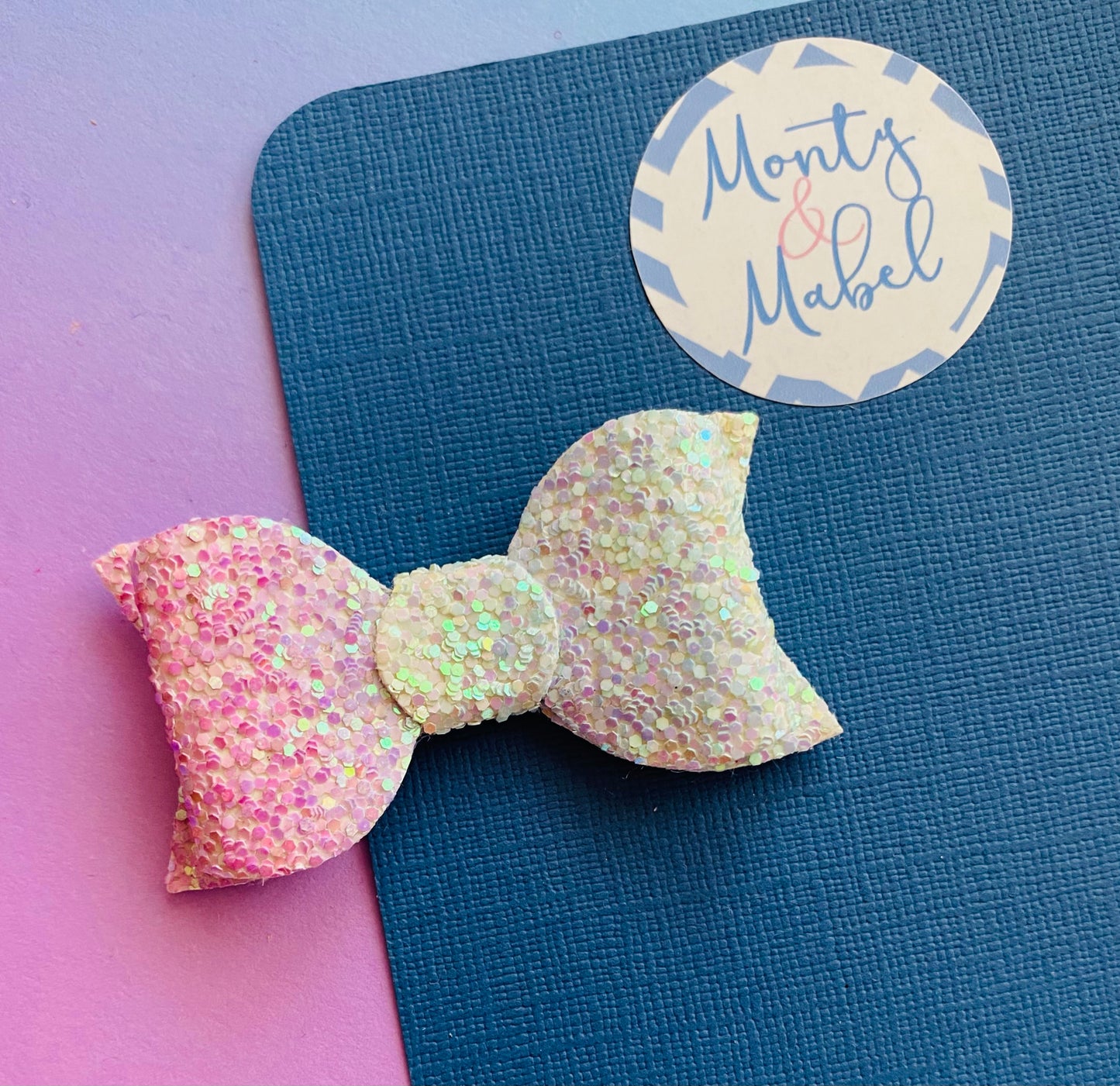 Sale: Rainbow Glitter Small Bow
