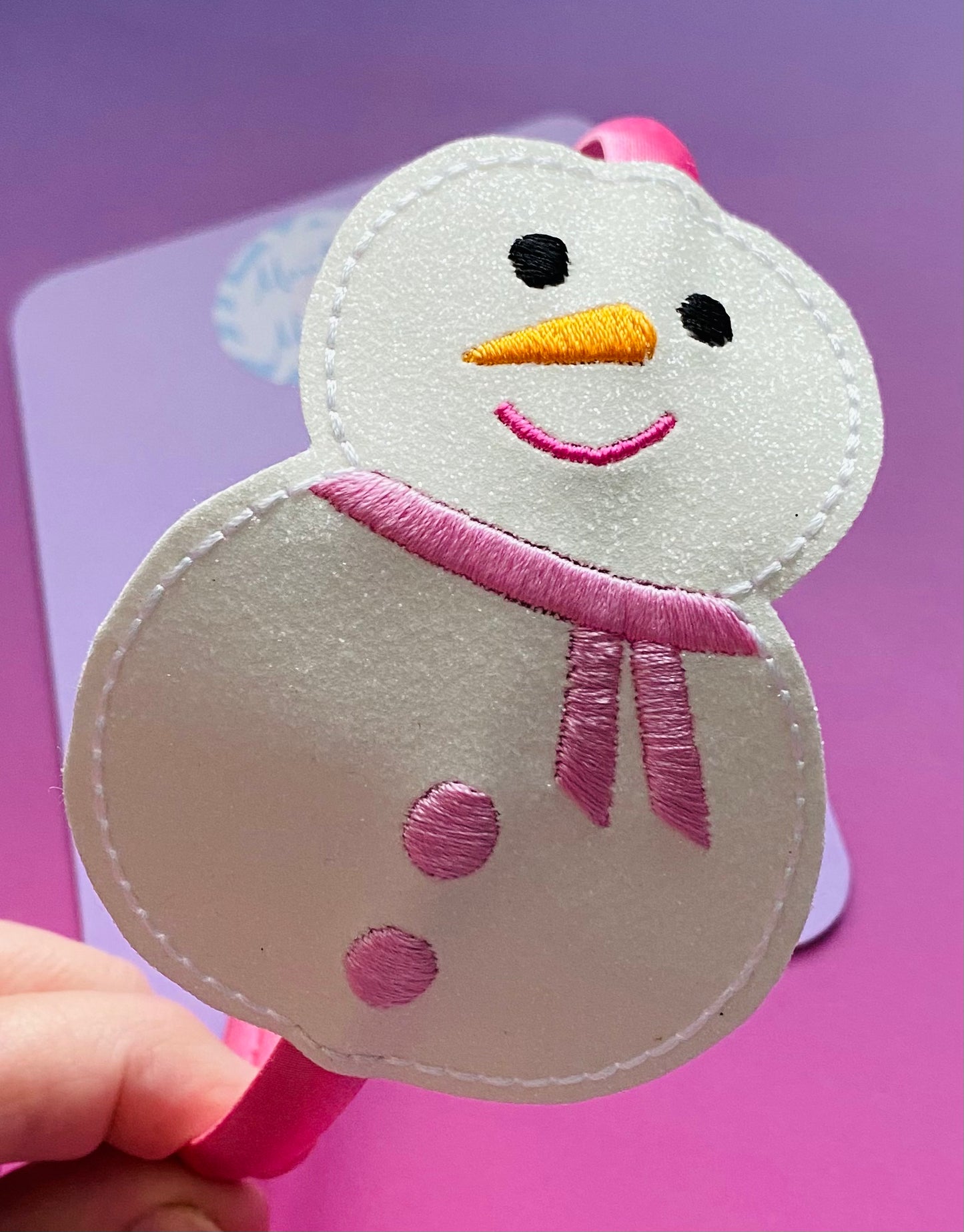 Embroidered Snowman Slider
