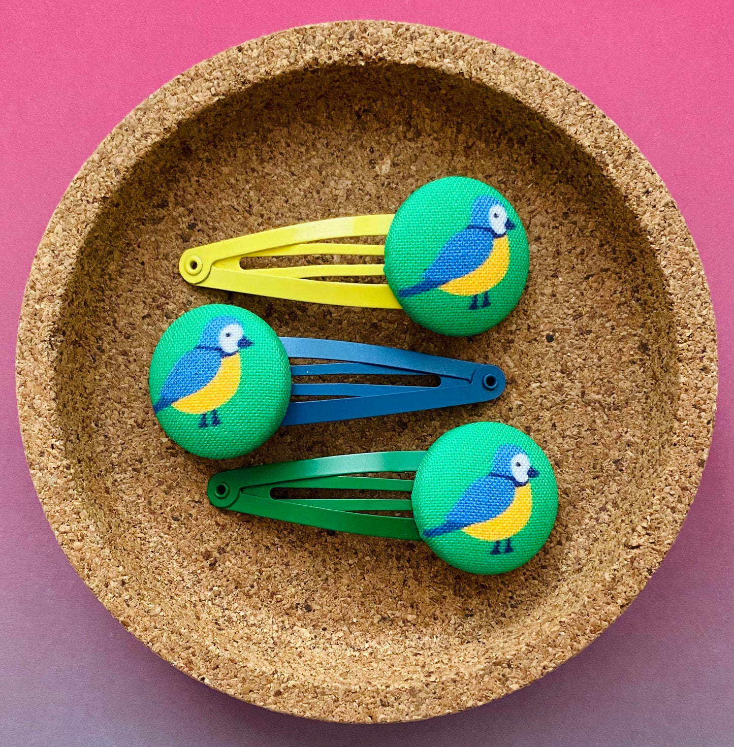Blue Tit on Green