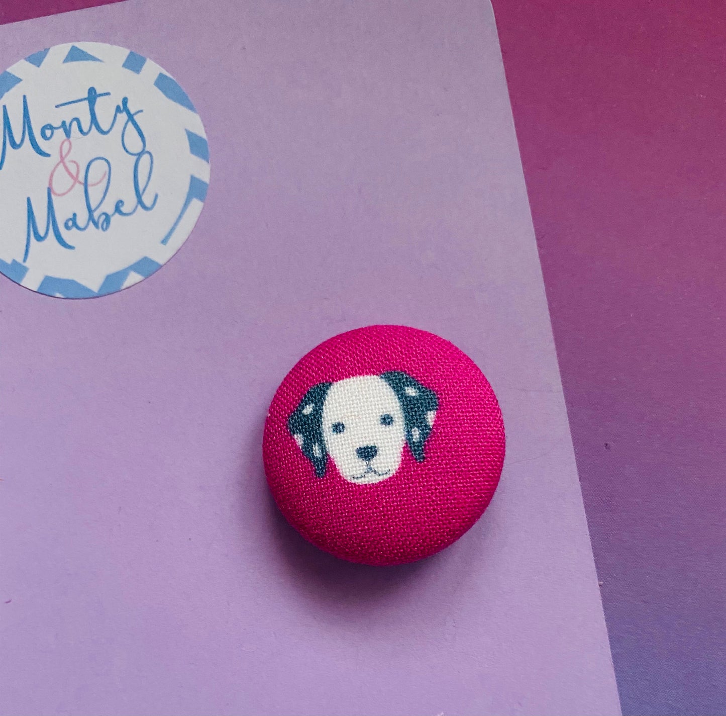 Sale: Fuchsia Dalmatian Small Bobble (Single)