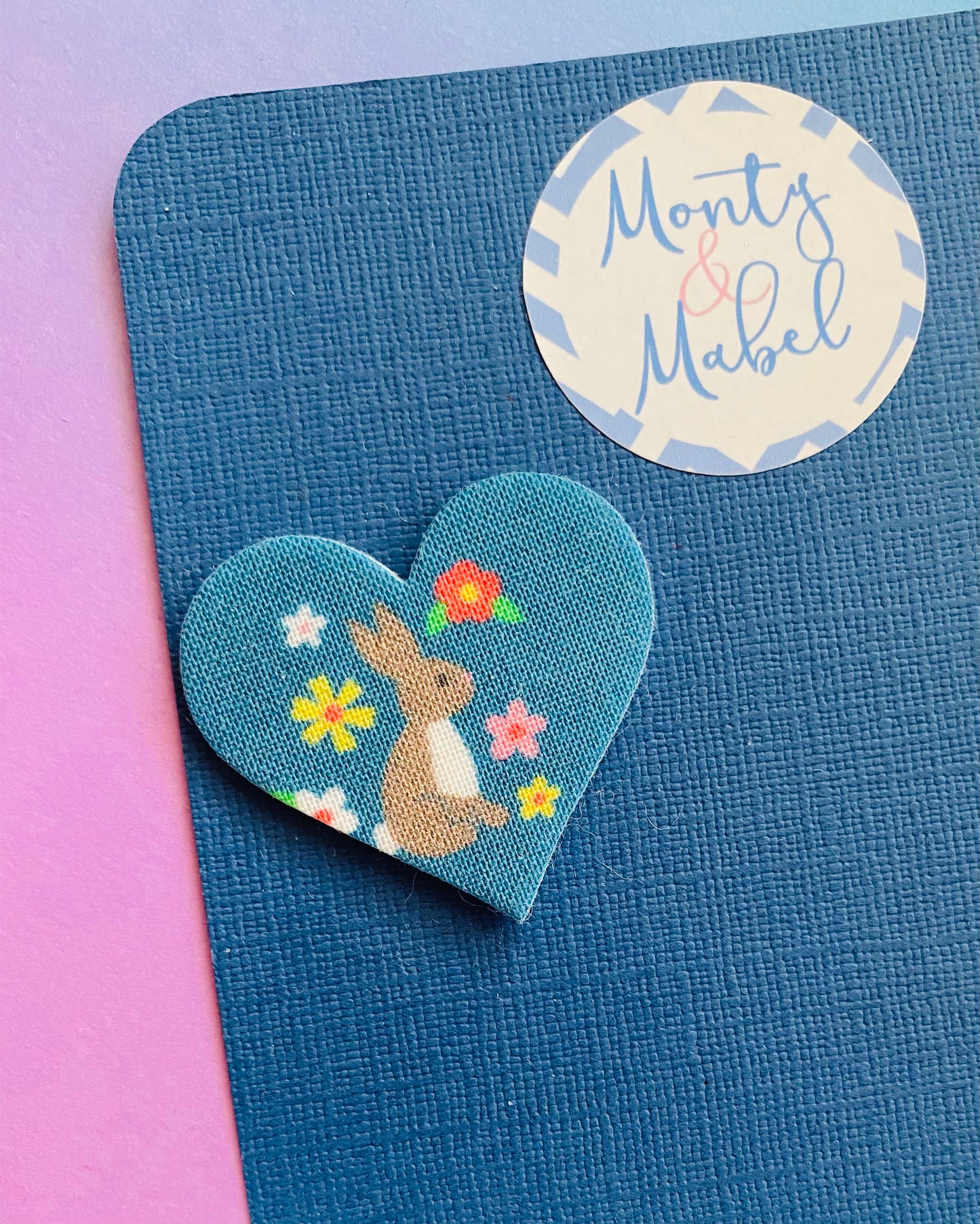 Sale: Floral Bunny Heart Fringe Clip
