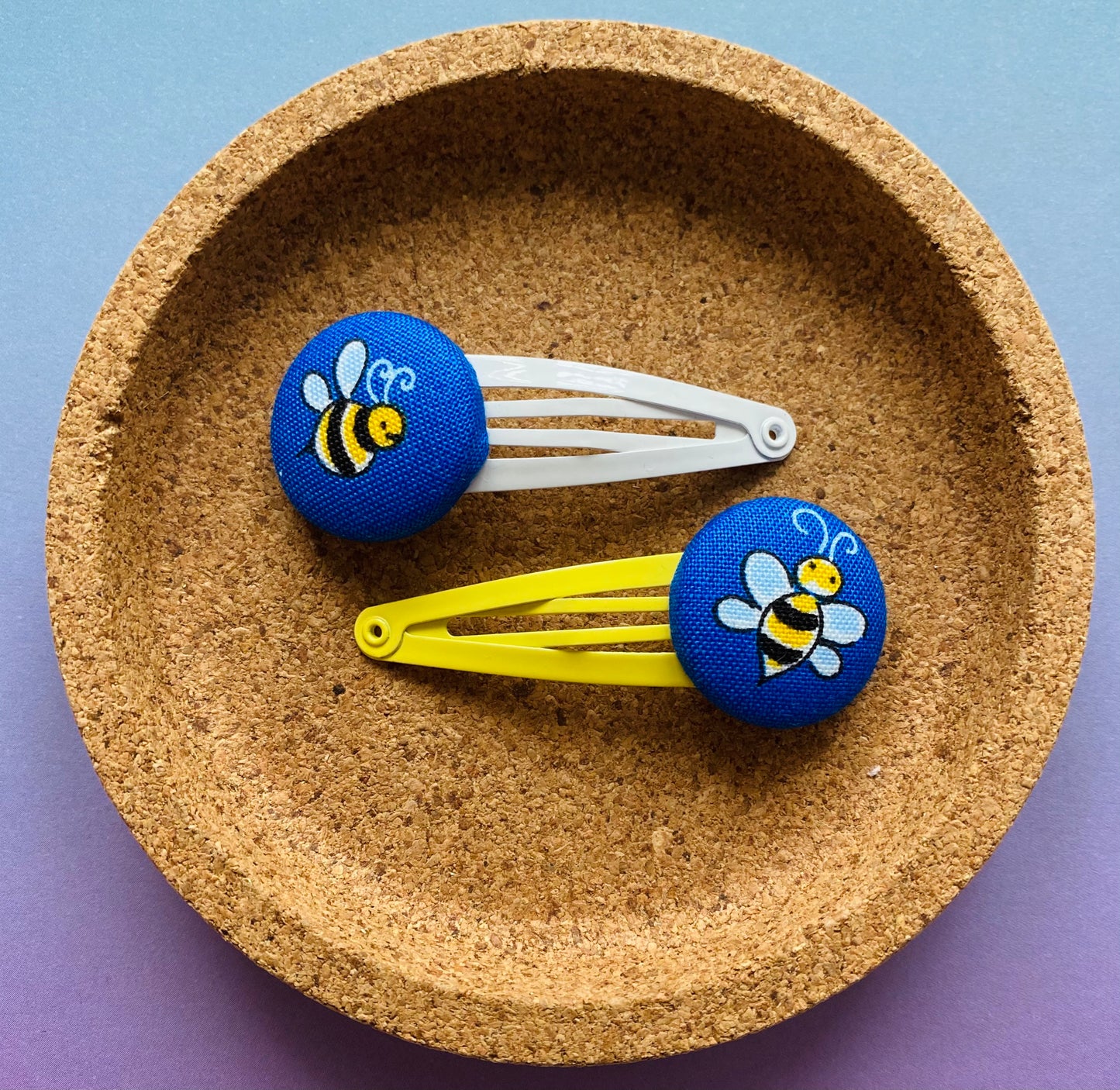Bumble Bees on Blue
