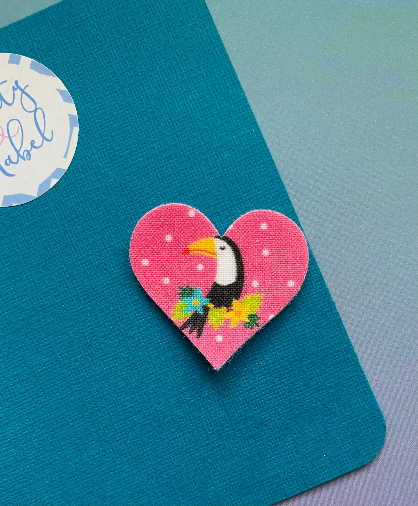 Sale: Hot Pink Toucan Heart Fringe Clip