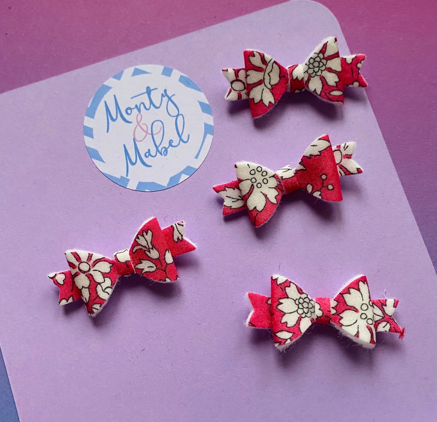 Sale: Liberty Hot Pink Capel Diddy Bow Fringe Clip