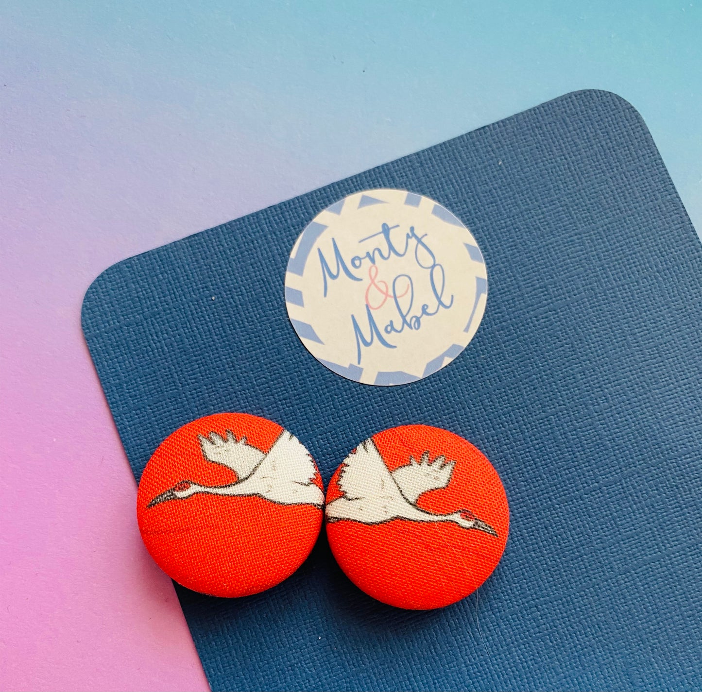Sale: Red Cranes Small Bobbles (Pair)