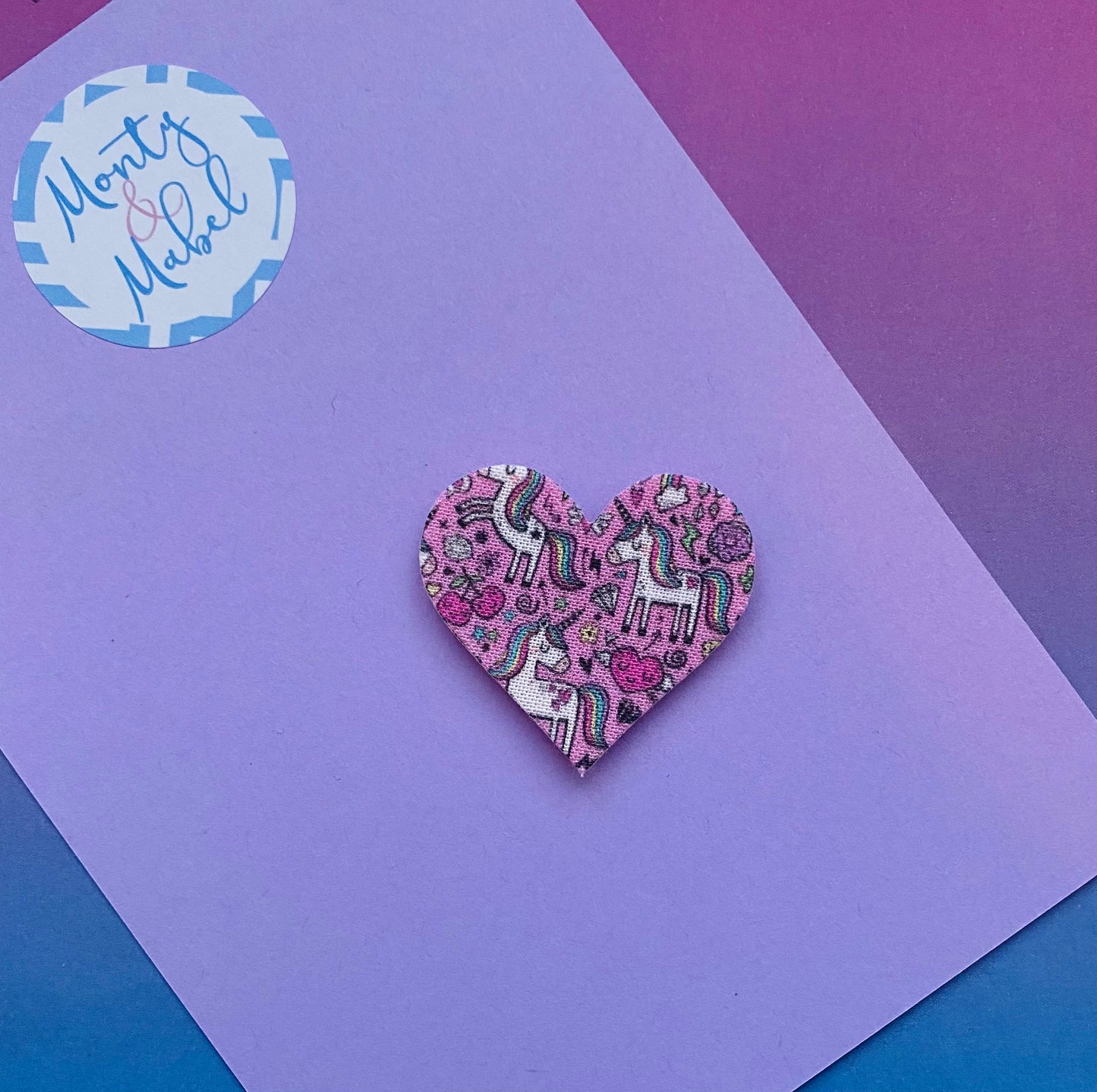 Sale: Hot Pink Unicorn Heart Fringe Clip