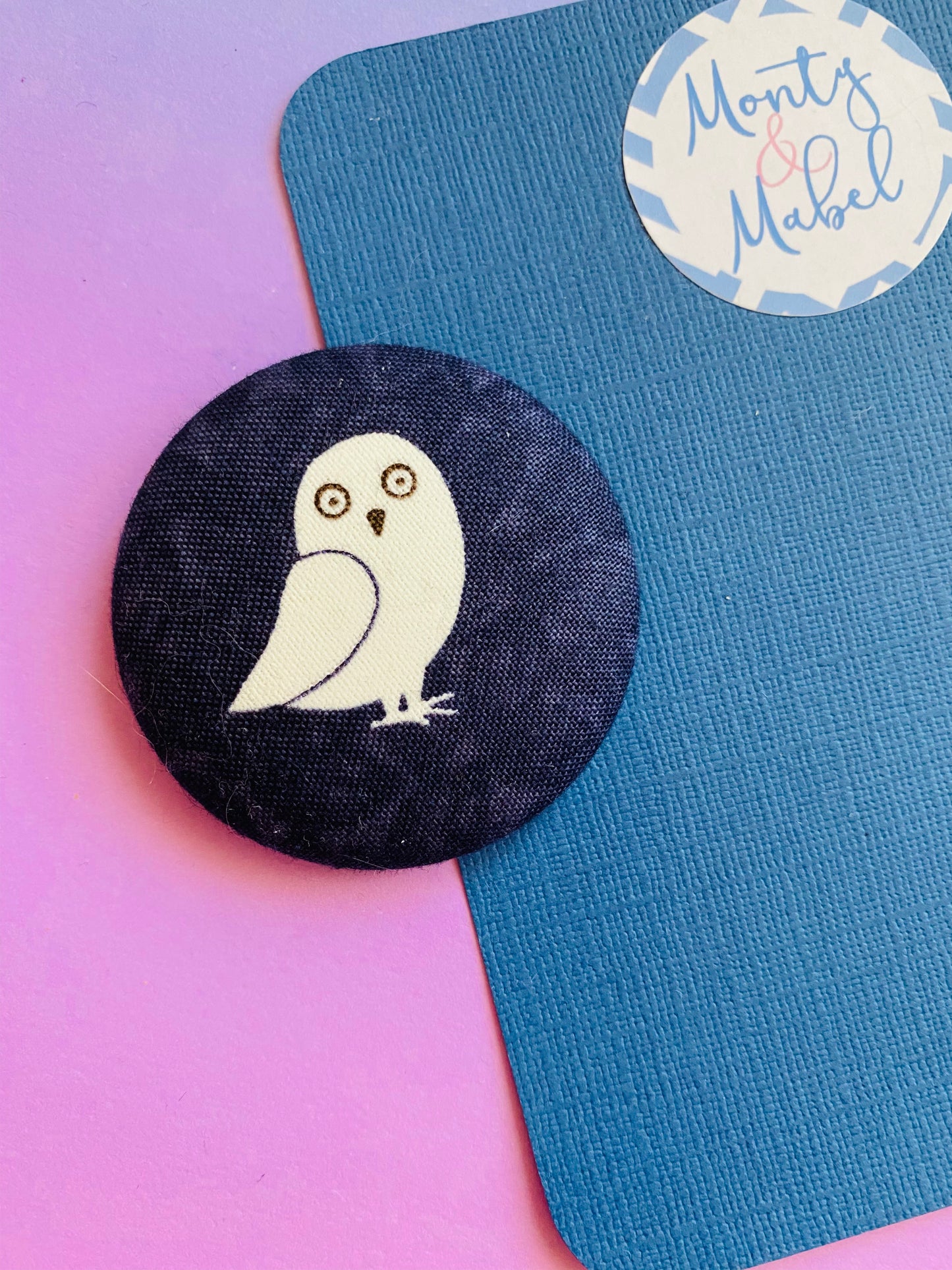 Sale: Navy Owl Large Bobble (Single)