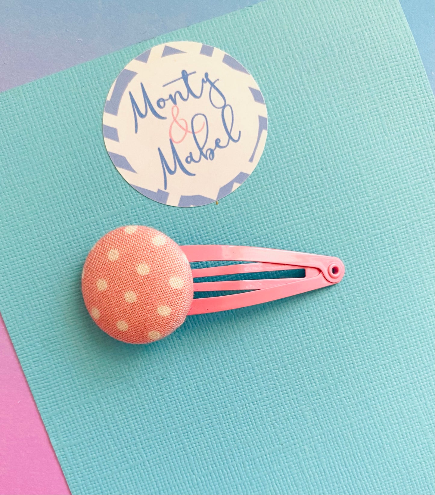 Sale: Pale Pink Polka Dot Standard Clip (Single)