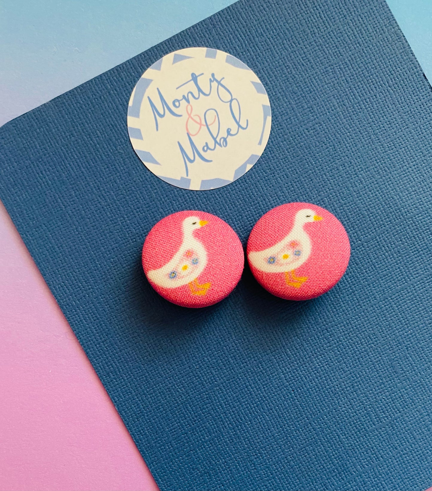 Sale: Pink Duck Tiny Bobbles (Pair)
