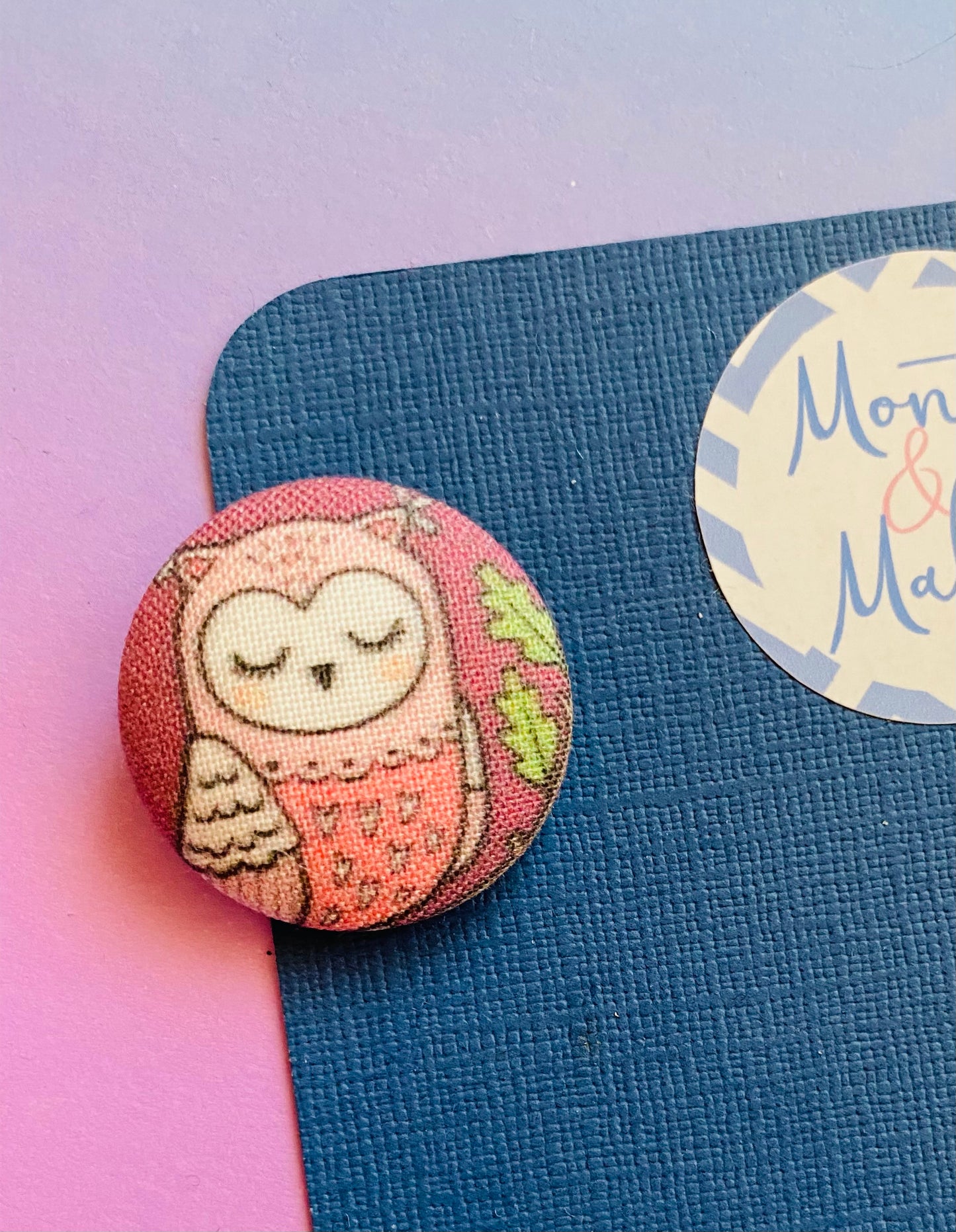 Sale: Burgundy Owl Small Bobble (Single)