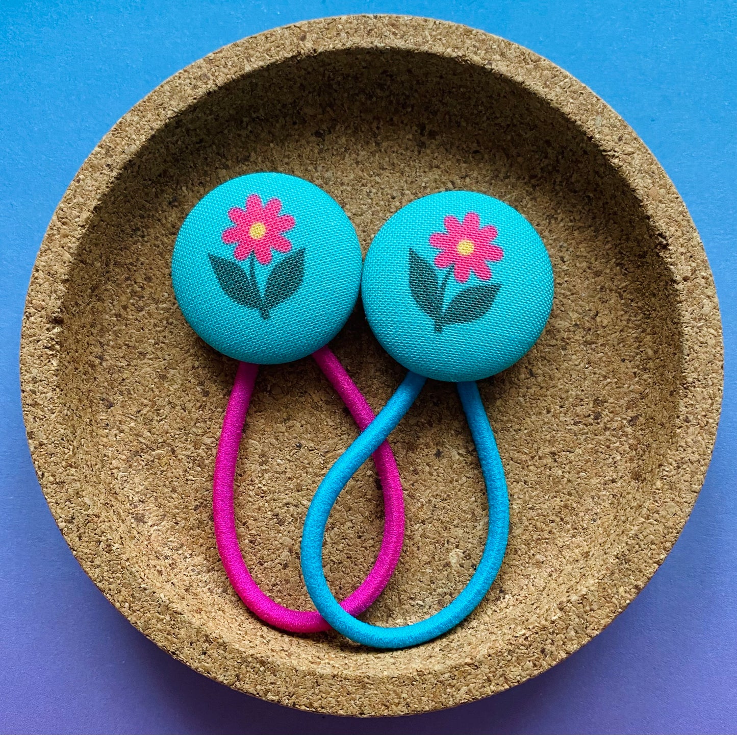 Little Pink Flower (Teal)