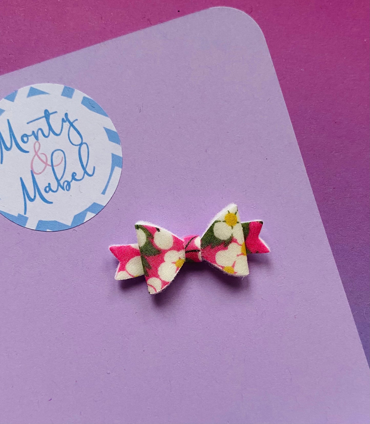 Sale: Liberty Floral Diddy Bow Fringe Clip