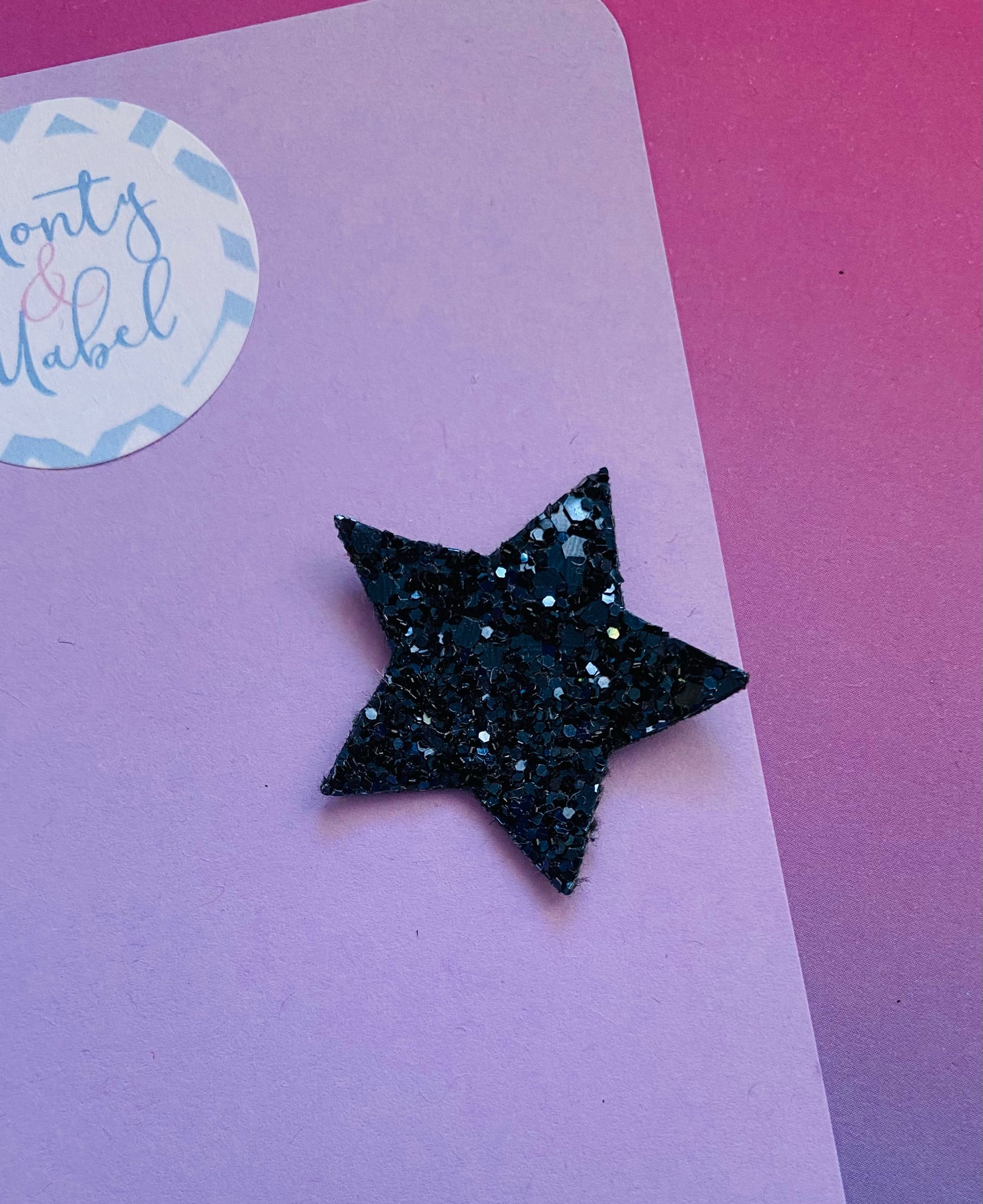 Sale: Navy Glitter Star Fringe Clip