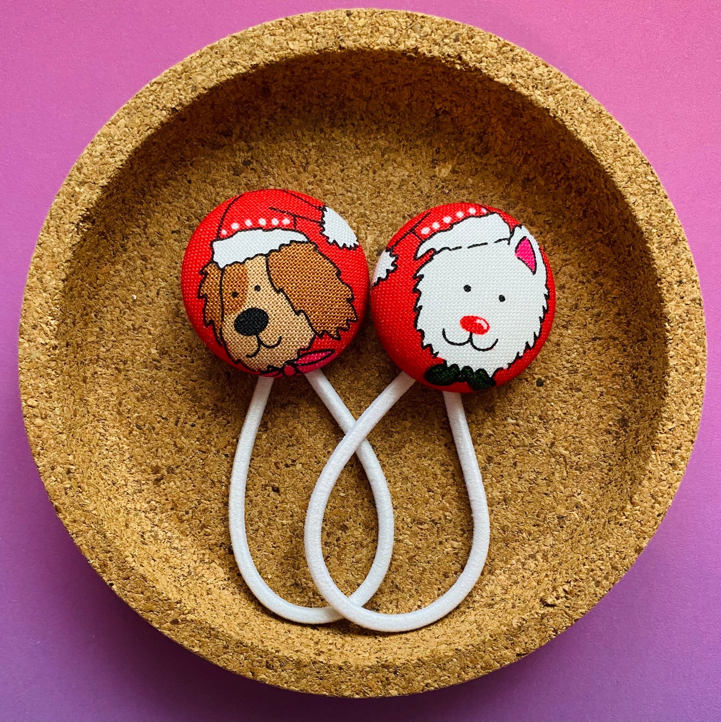 Christmas Dogs (Red) Small & Large Bobbles Only