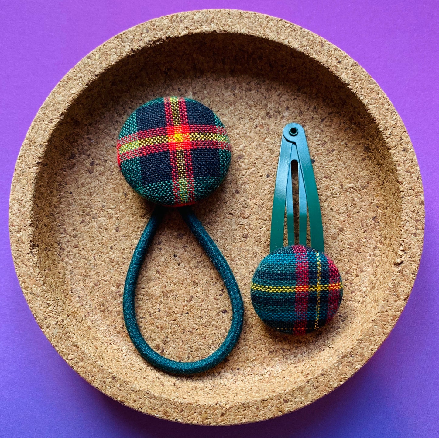 Green Tartan With Gold Thread