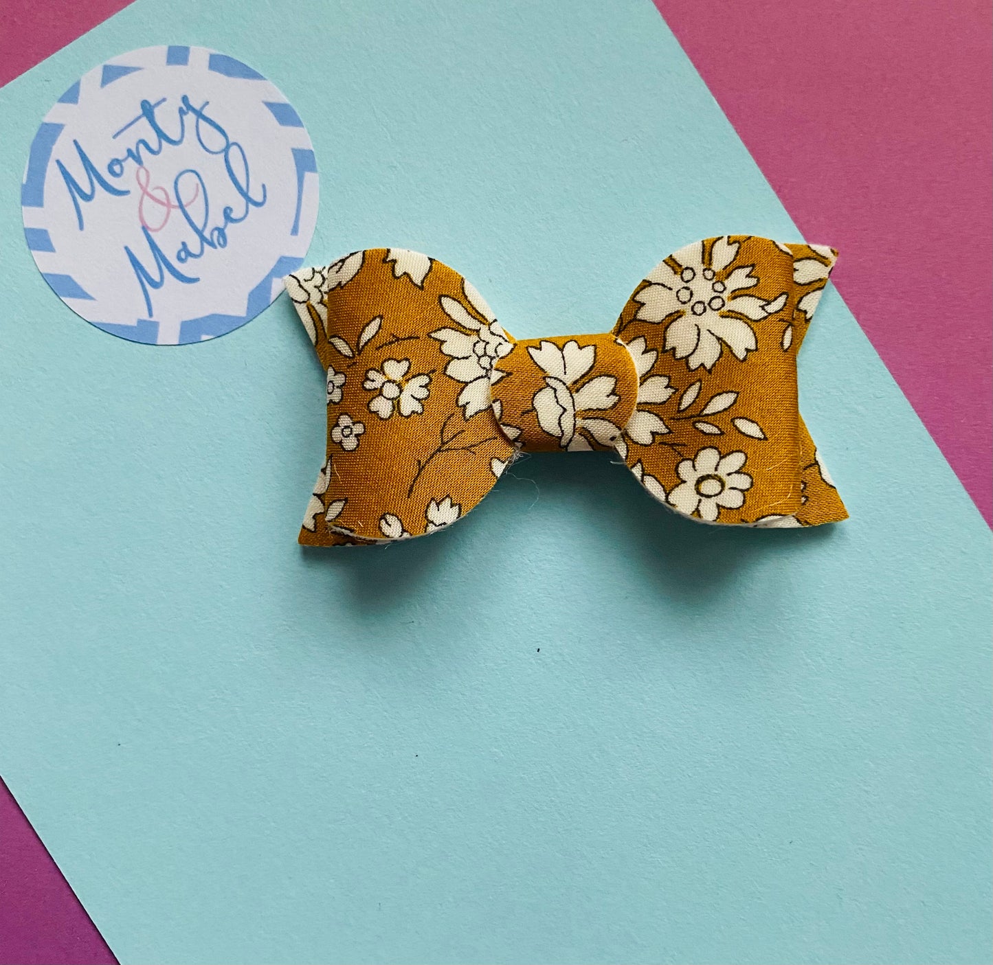 Sale: Liberty Mustard Capel Small Bow