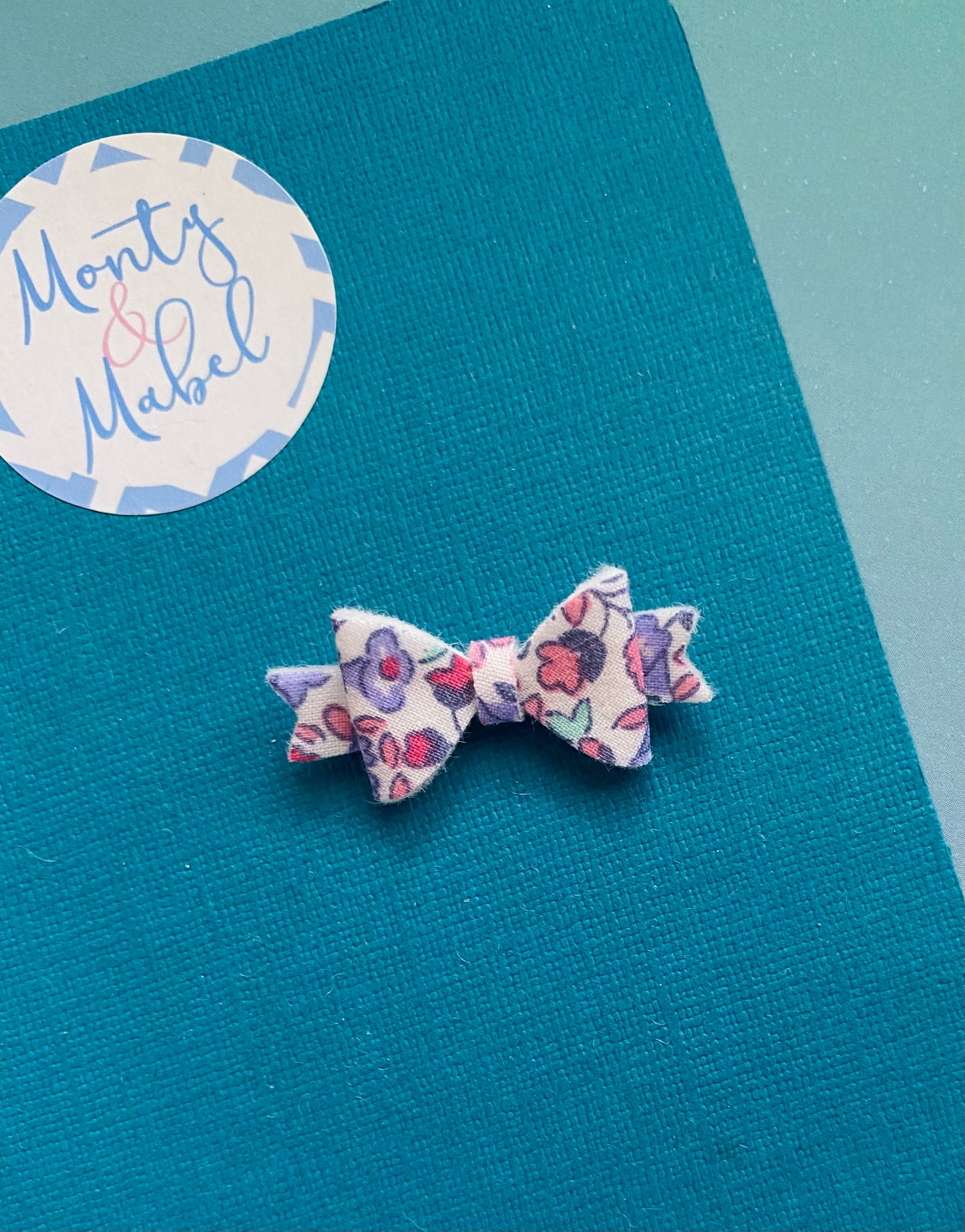 Sale: Jojo Pastel Ditsy Diddy Bow Fringe Clip