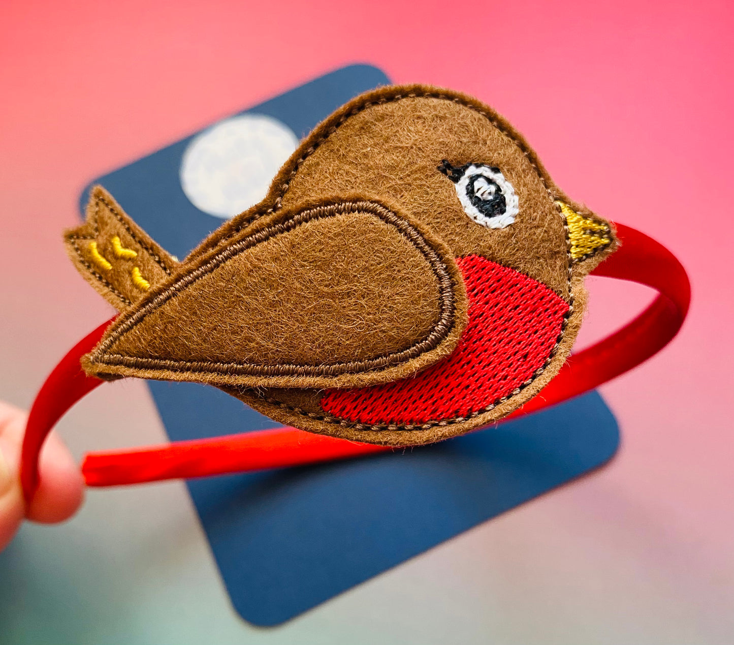 Embroidered Robin Alice Band