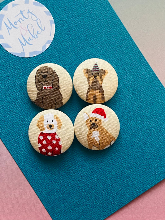 Sale: Festive Doggies Small Bobbles (Set of 4)